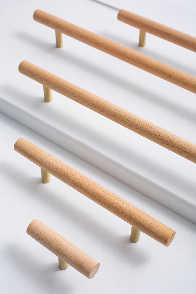 Wood Cabinet Pulls | Brass Cabinet Hardware | Mid Century Modern The Boutique Handle Co Wood Cabinet Pulls | Brass Cabinet Hardware | Mid Century Modern The Boutique Handle Co