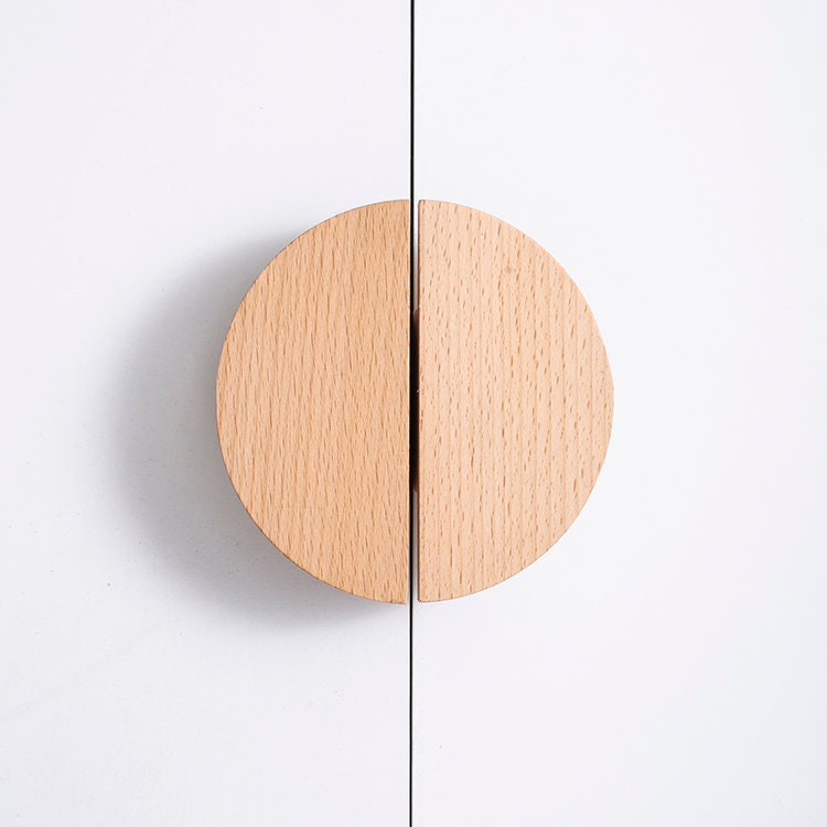 Wooden Half Moon Cabinet Pulls | Lignea Luna