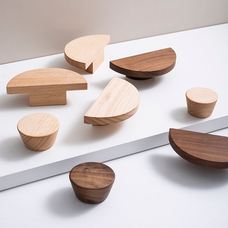 Wooden Half Moon Cabinet Pulls | Lignea Luna