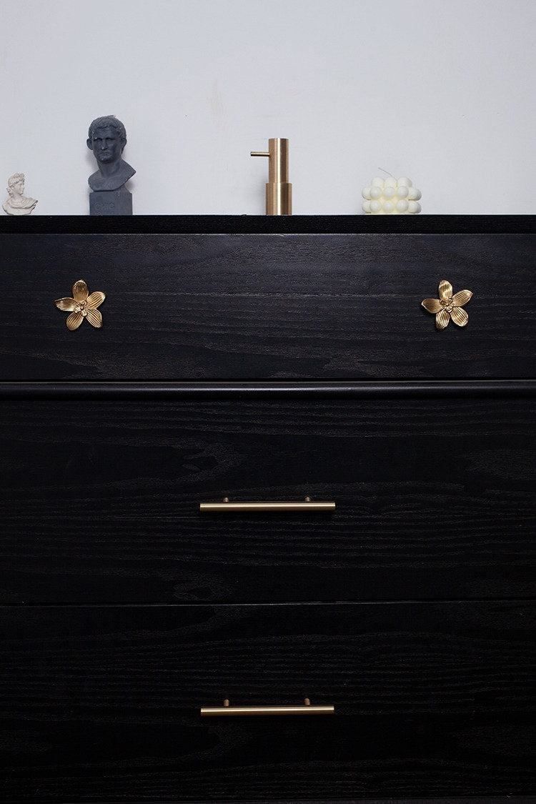 Brass Flower Cabinet Knob | Flores