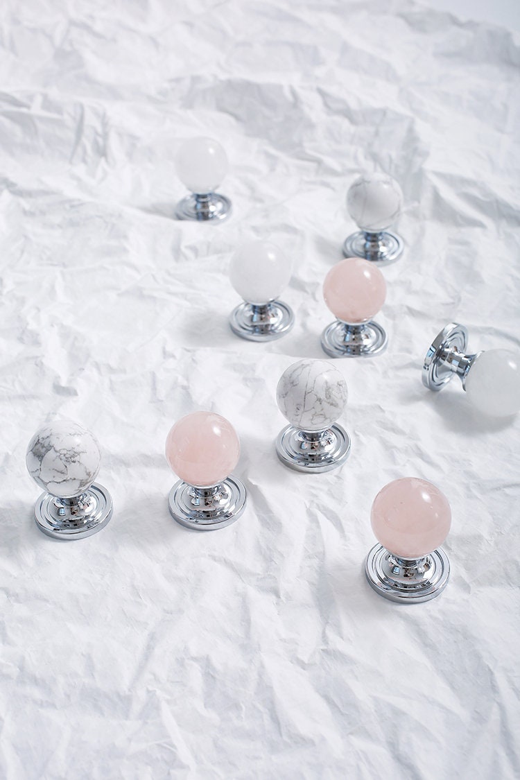 Polished Chrome & Stone Pulls | Auriola