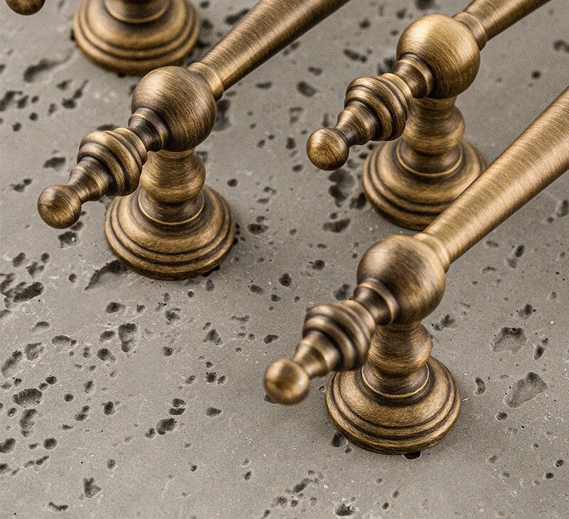 Antique Brass Handles, Kitchen Cabinet Pulls and Knobs