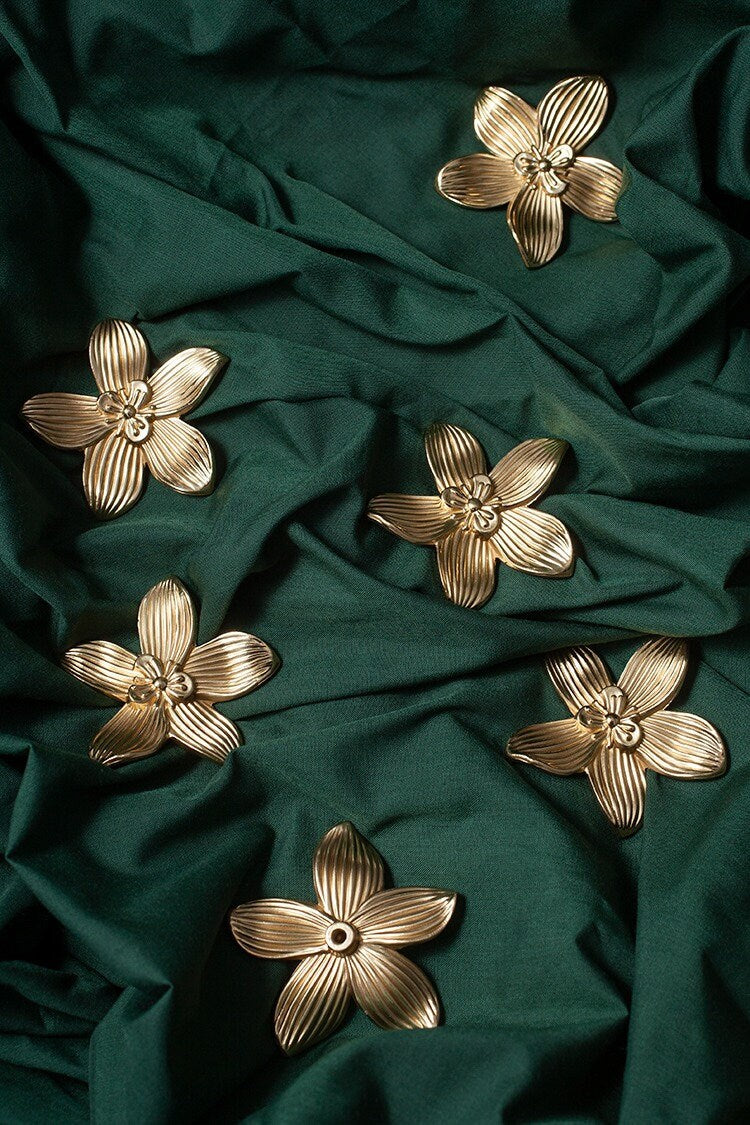 Brass Flower Cabinet Knob | Flores