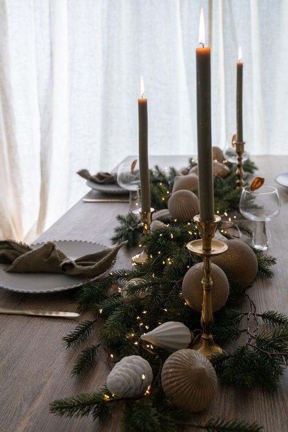 How do you make a table look good at Christmas?