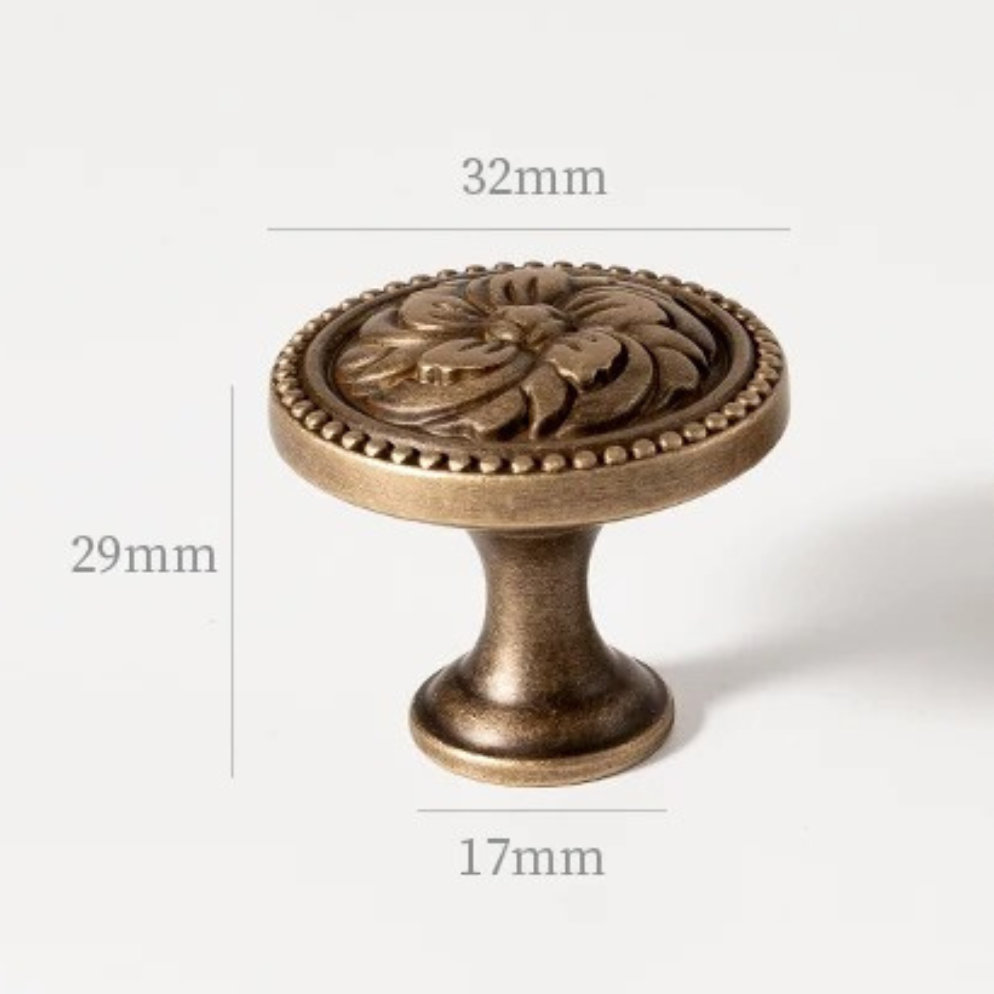 Bronze Floral Knob | Floris