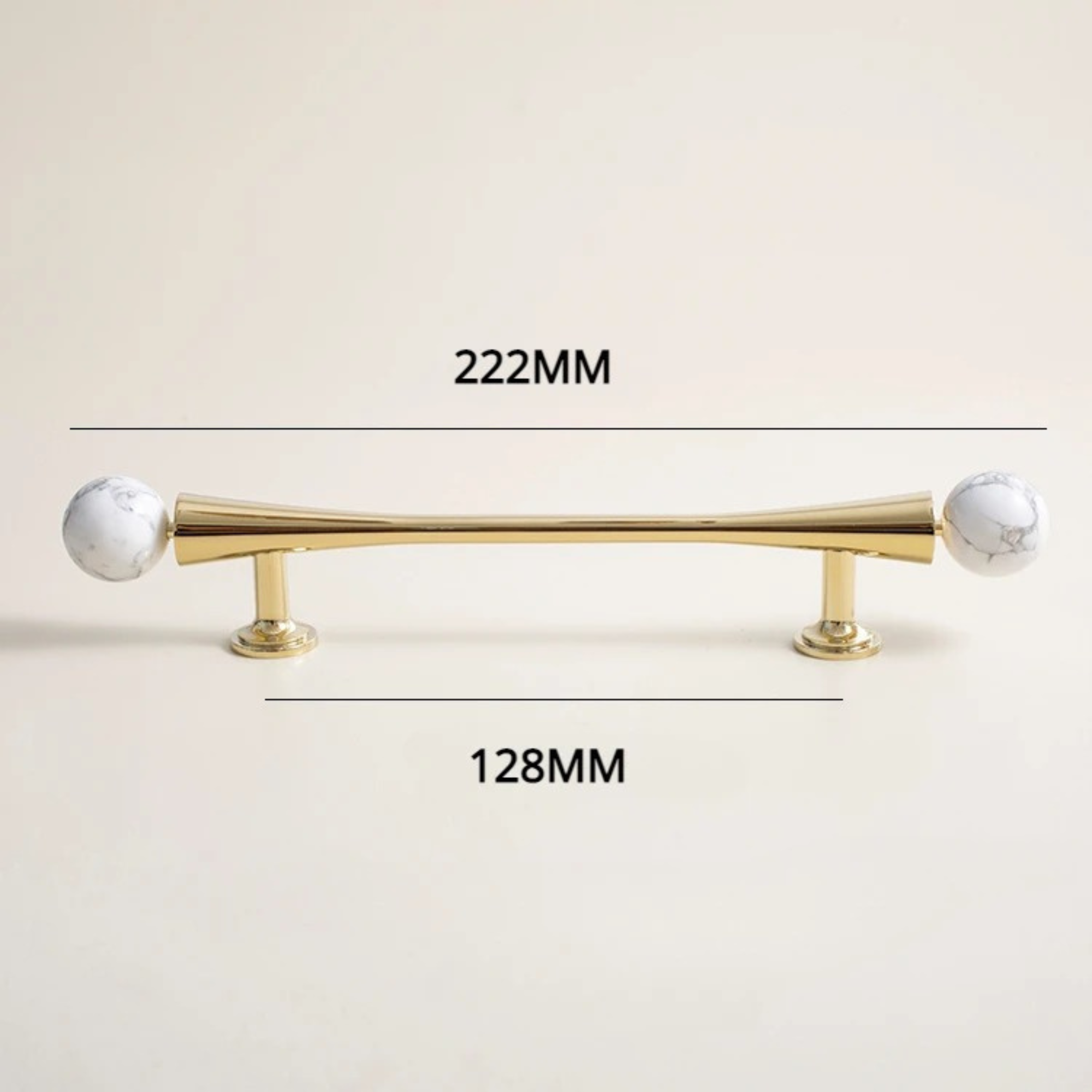 Polished Brass & Stone Pull Handles | Auriola