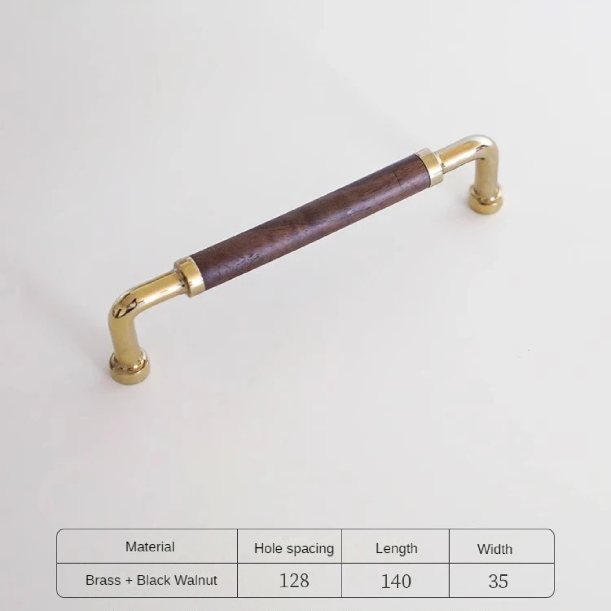 Wood & Brass Curved Pulls | Viverra