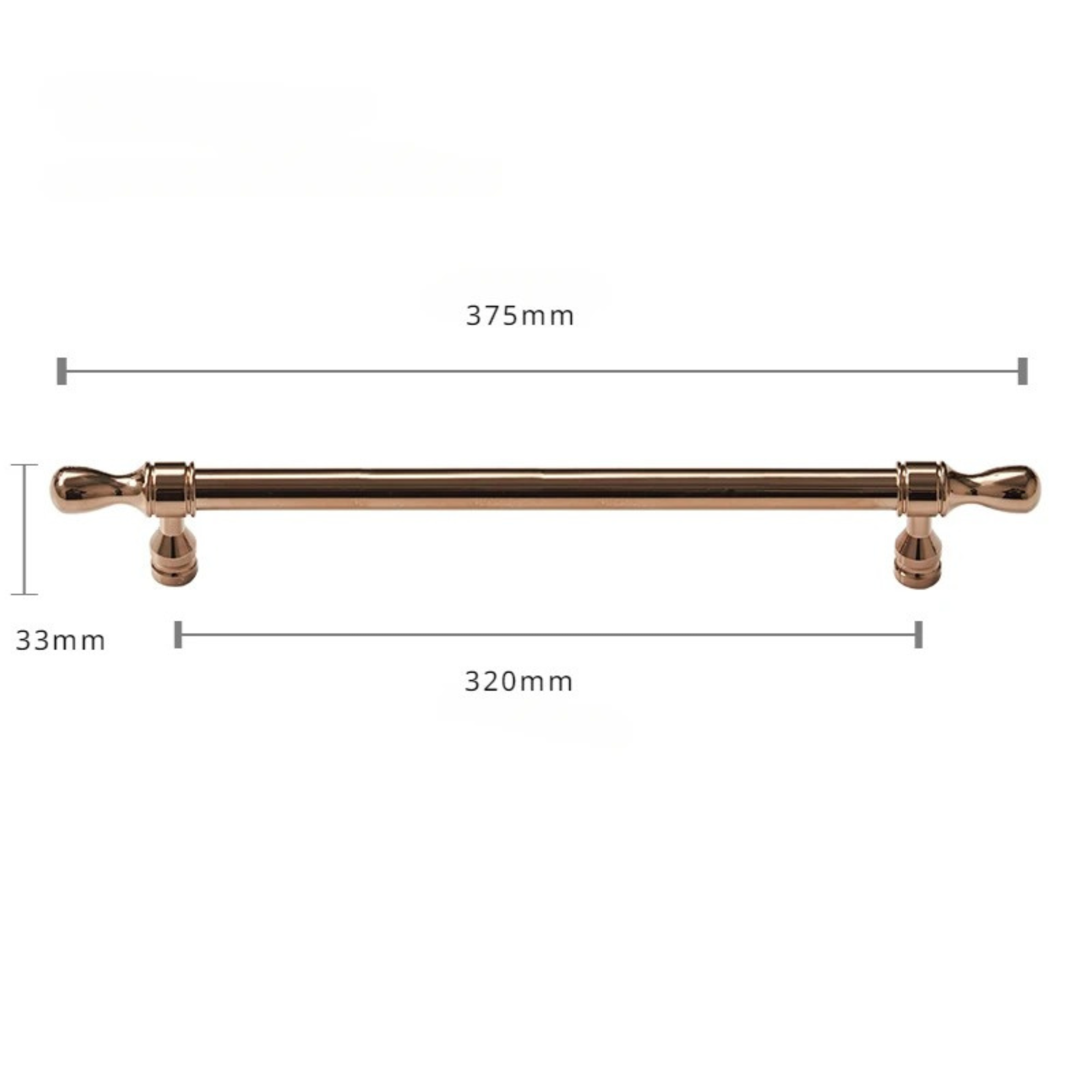 Polished Rose Gold Cabinet Pulls | Roseus