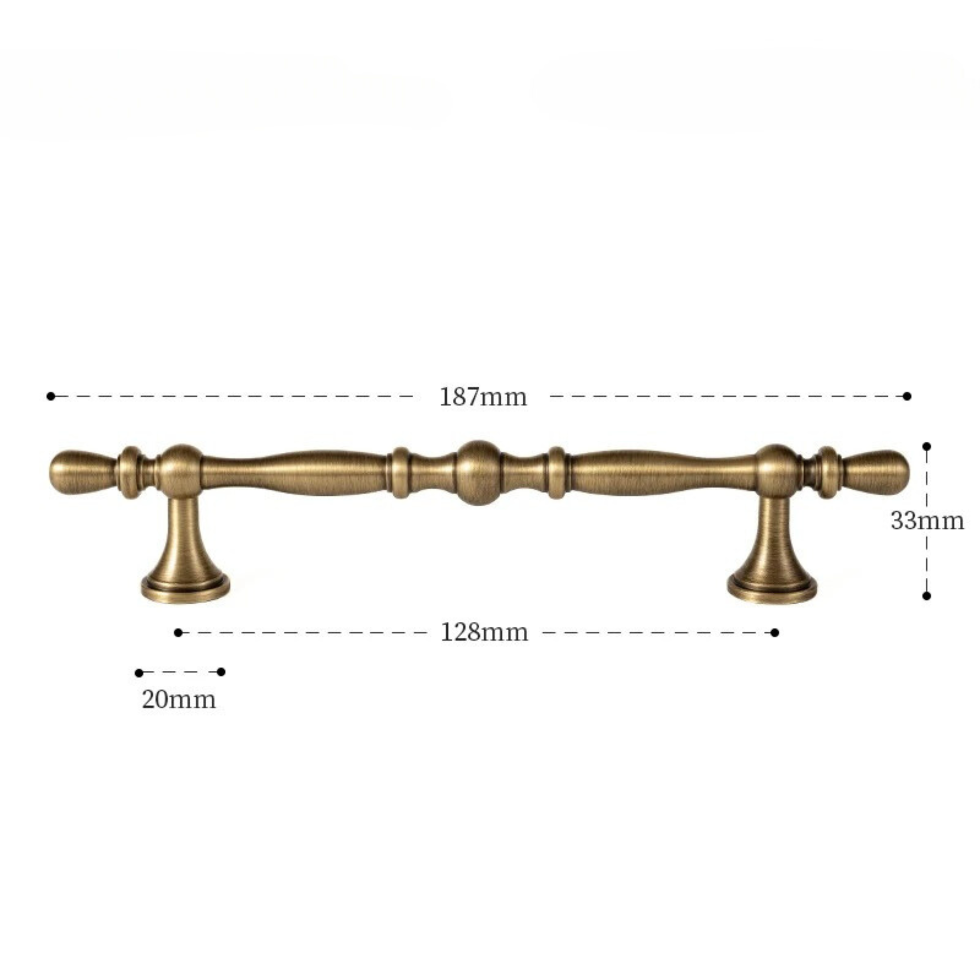 Antique Brass Rounded Pulls | Virgula