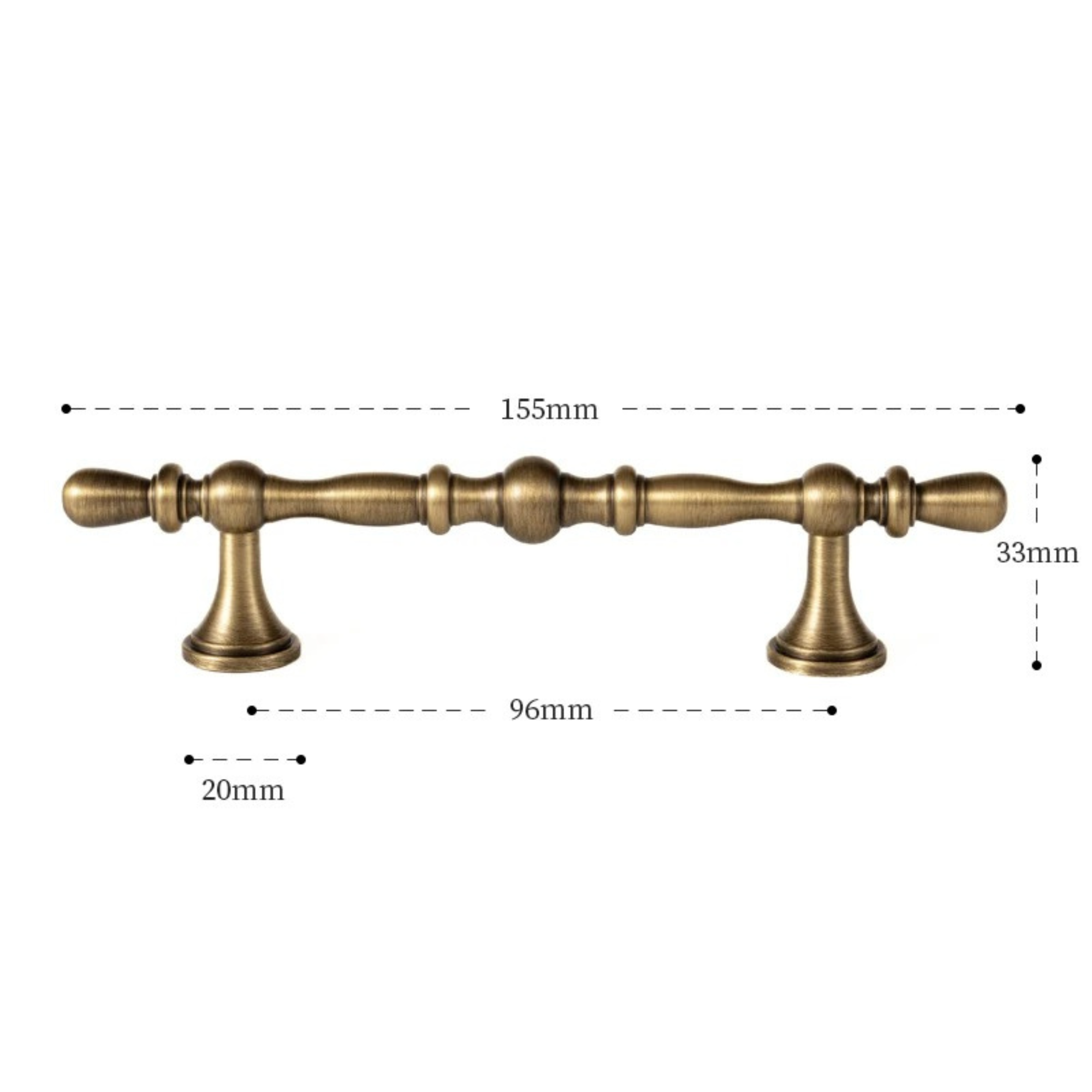 Antique Brass Rounded Pulls | Virgula