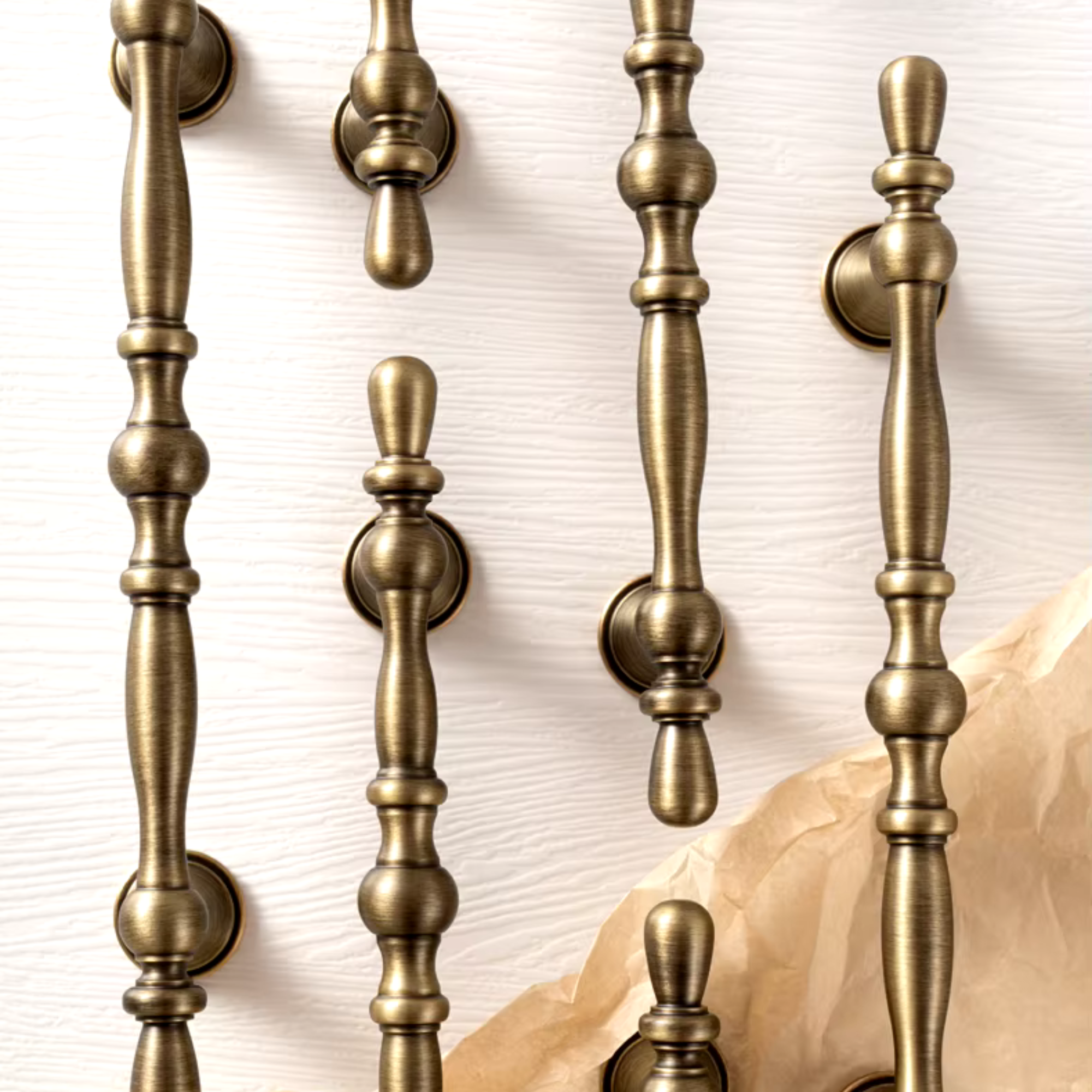 Antique Brass Rounded Pulls | Virgula