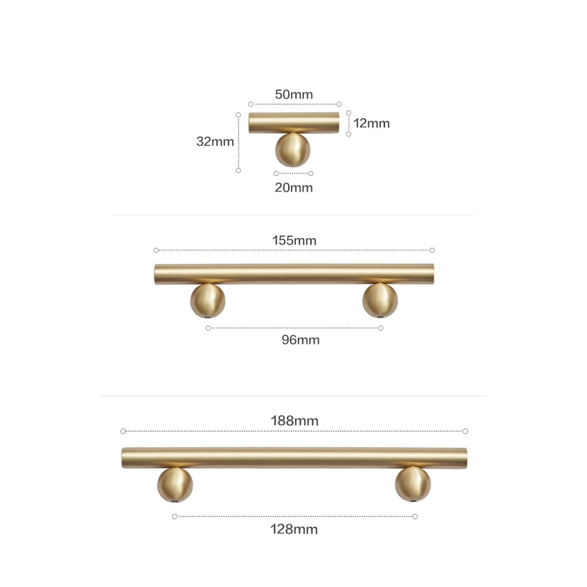 Round Base Pull Handles | Globo