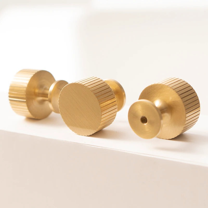 Lined Brass Knobs | Aurabella