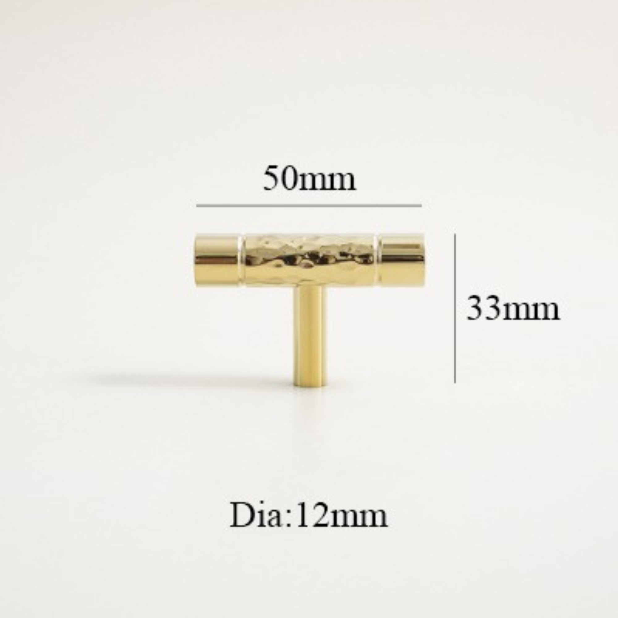 Hammered Brass Pull Handles | Decus