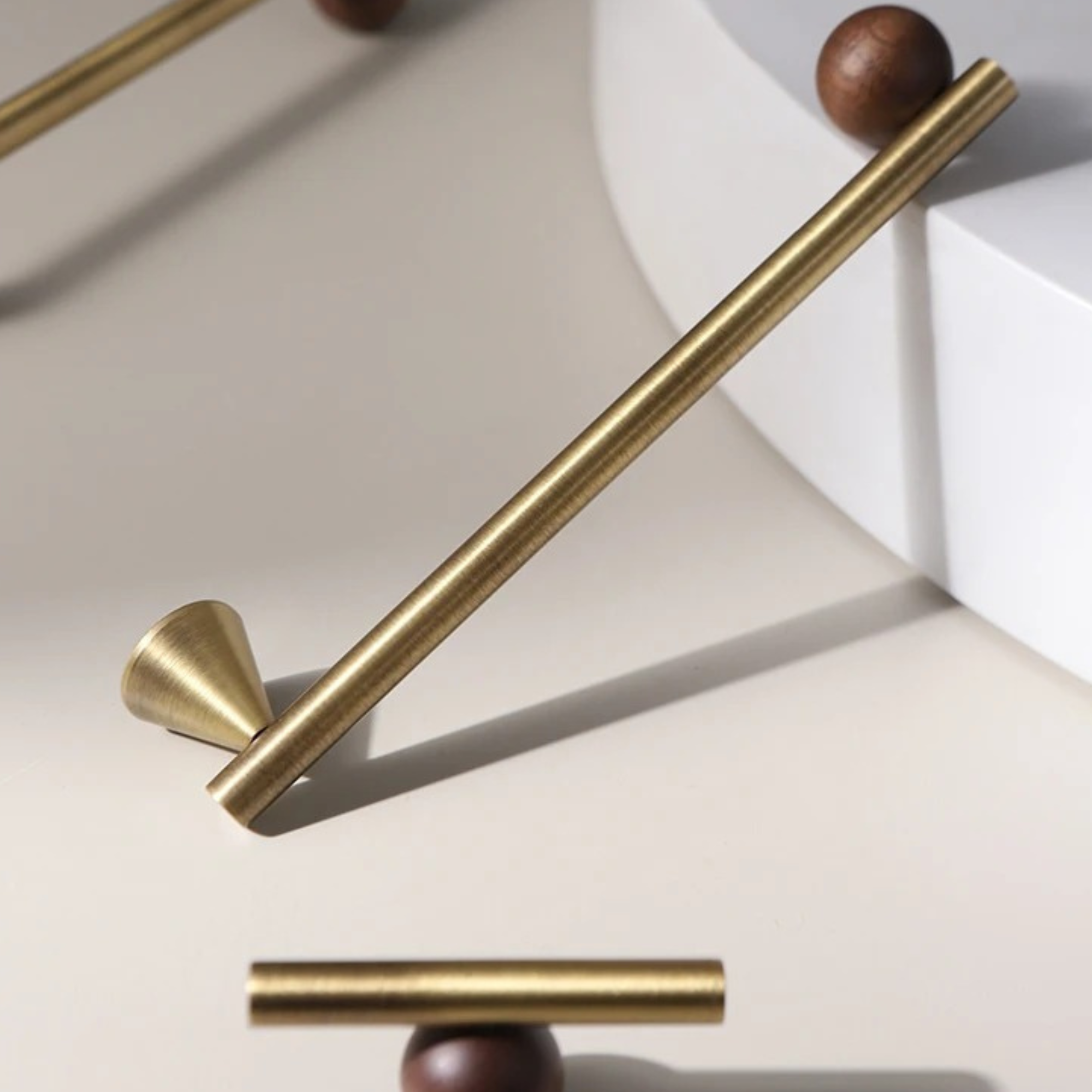 Antique Brass & Wood Pulls | Volu