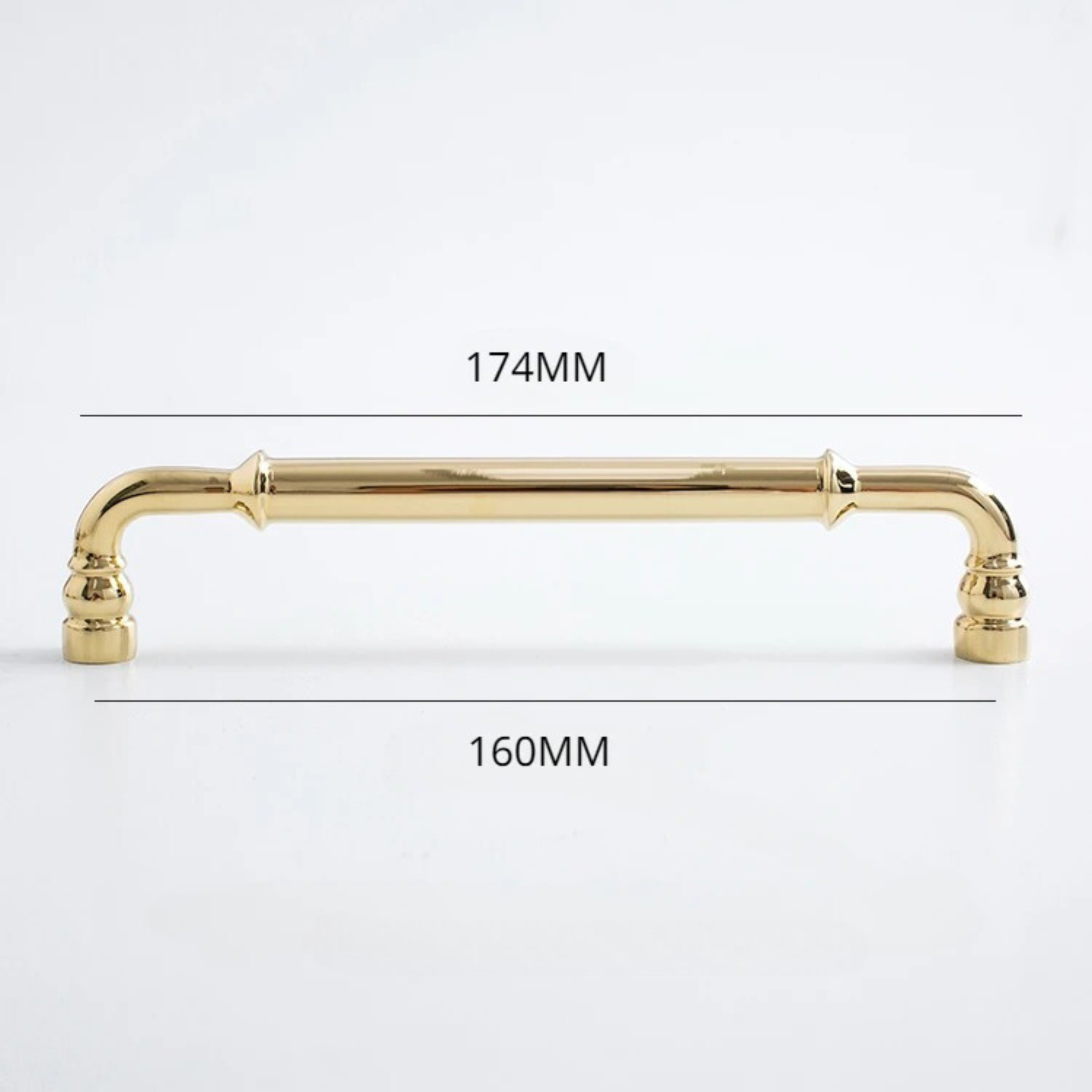 Polished Brass Curved Pull Handles | Curva