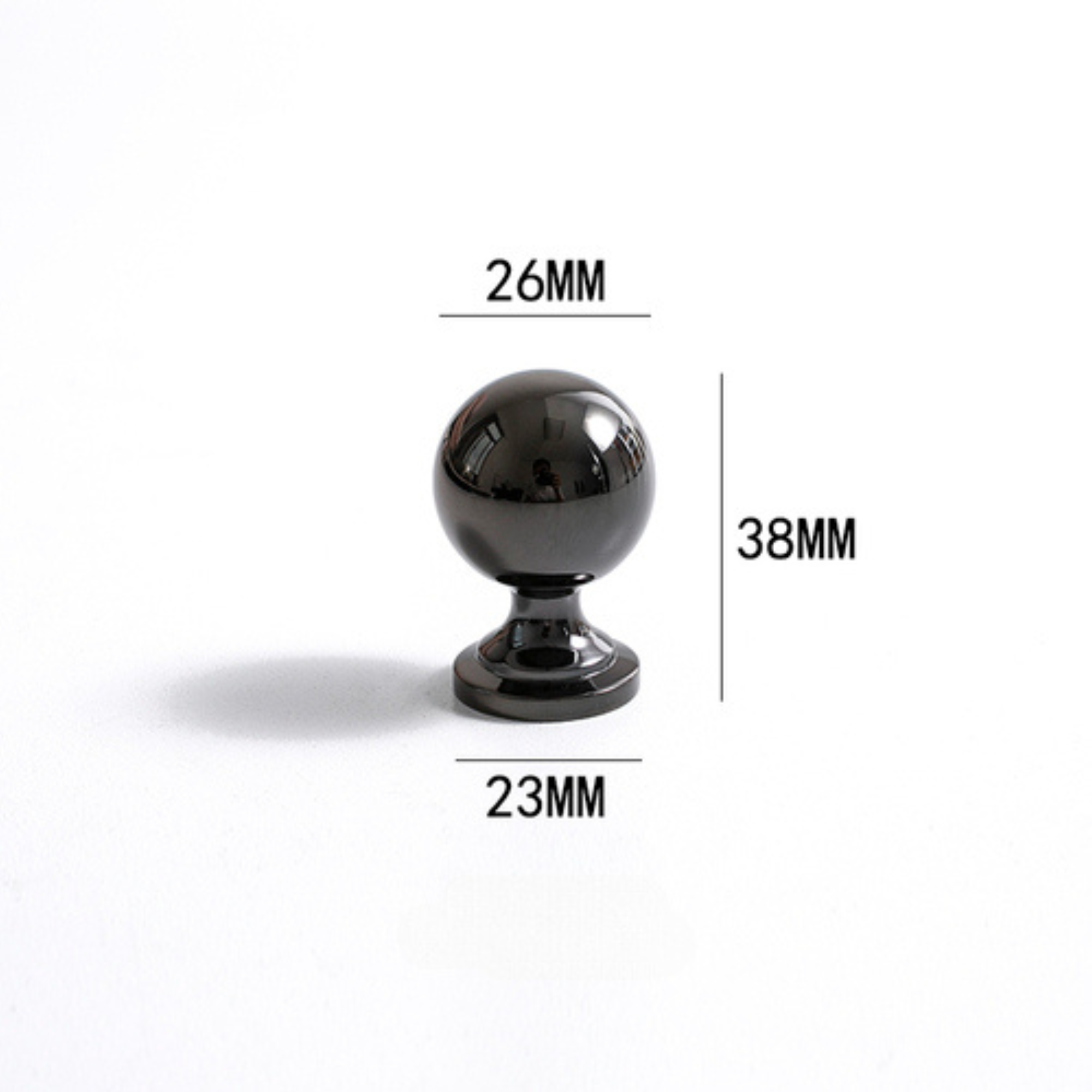 Polished Black Drawer Knob | Embers