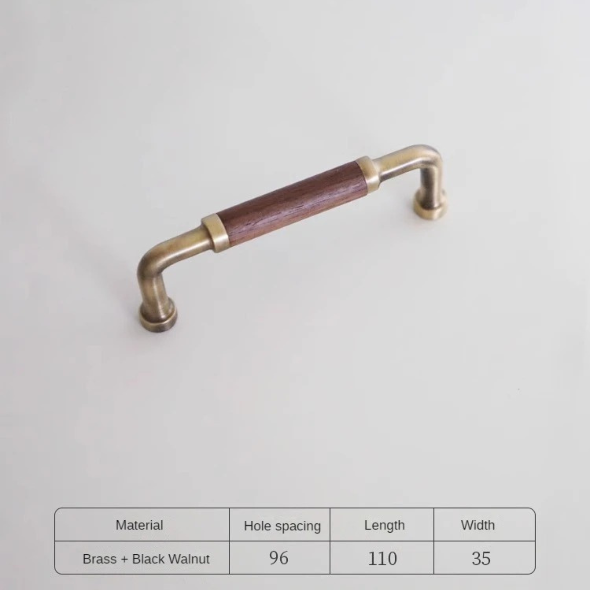 Wood & Brass Curved Pulls | Viverra