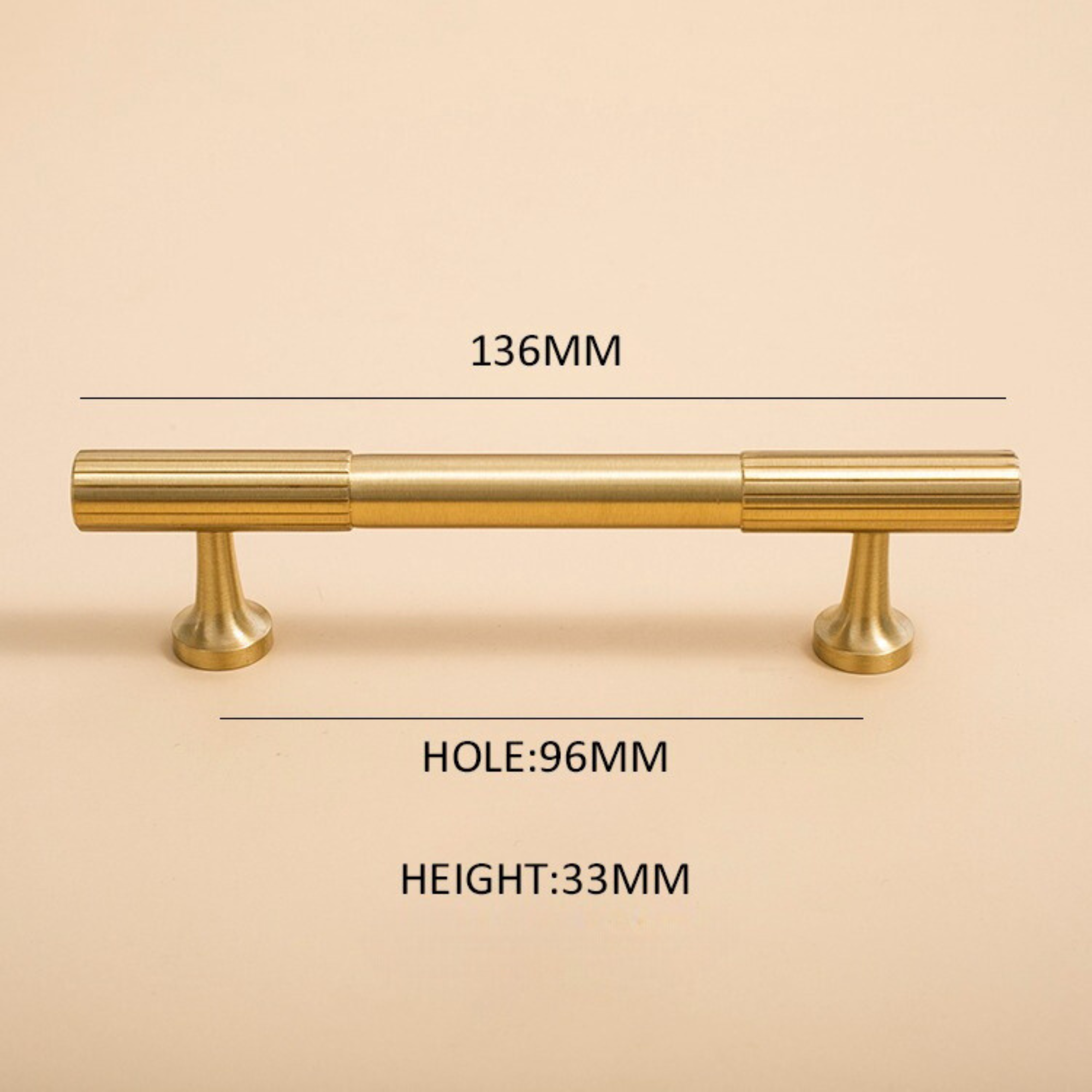 Brushed Brass Pull Handles | Aurabella