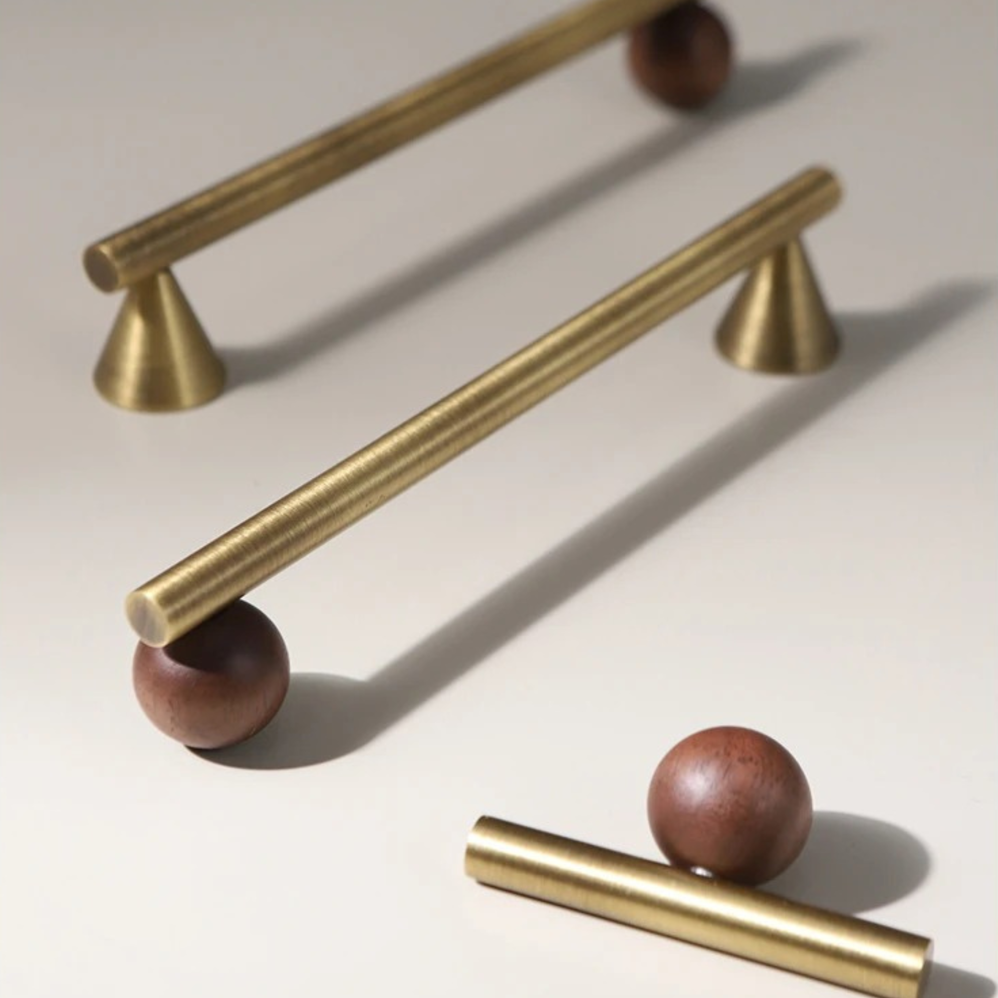 Antique Brass & Wood Pulls | Volu