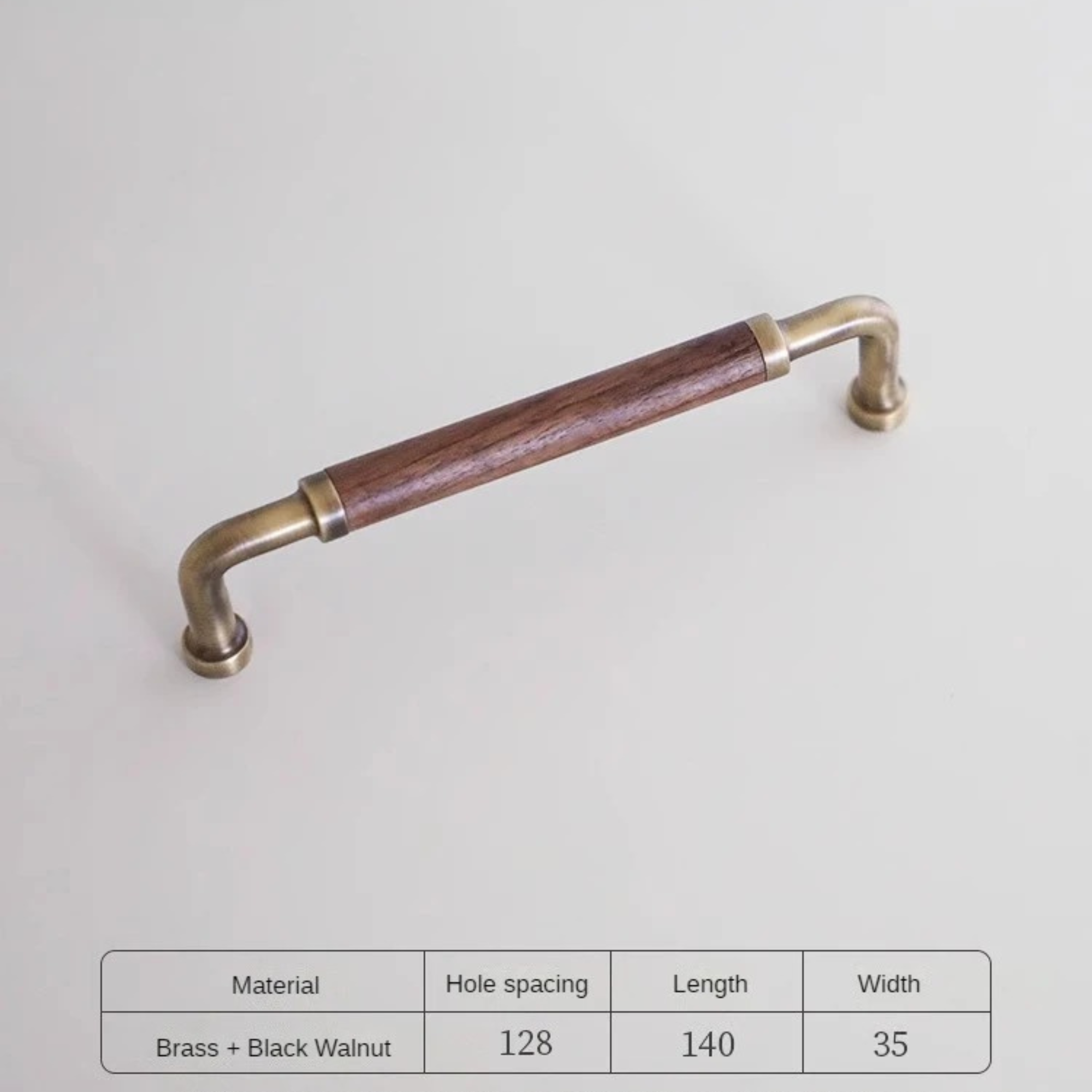 Wood & Brass Curved Pulls | Viverra