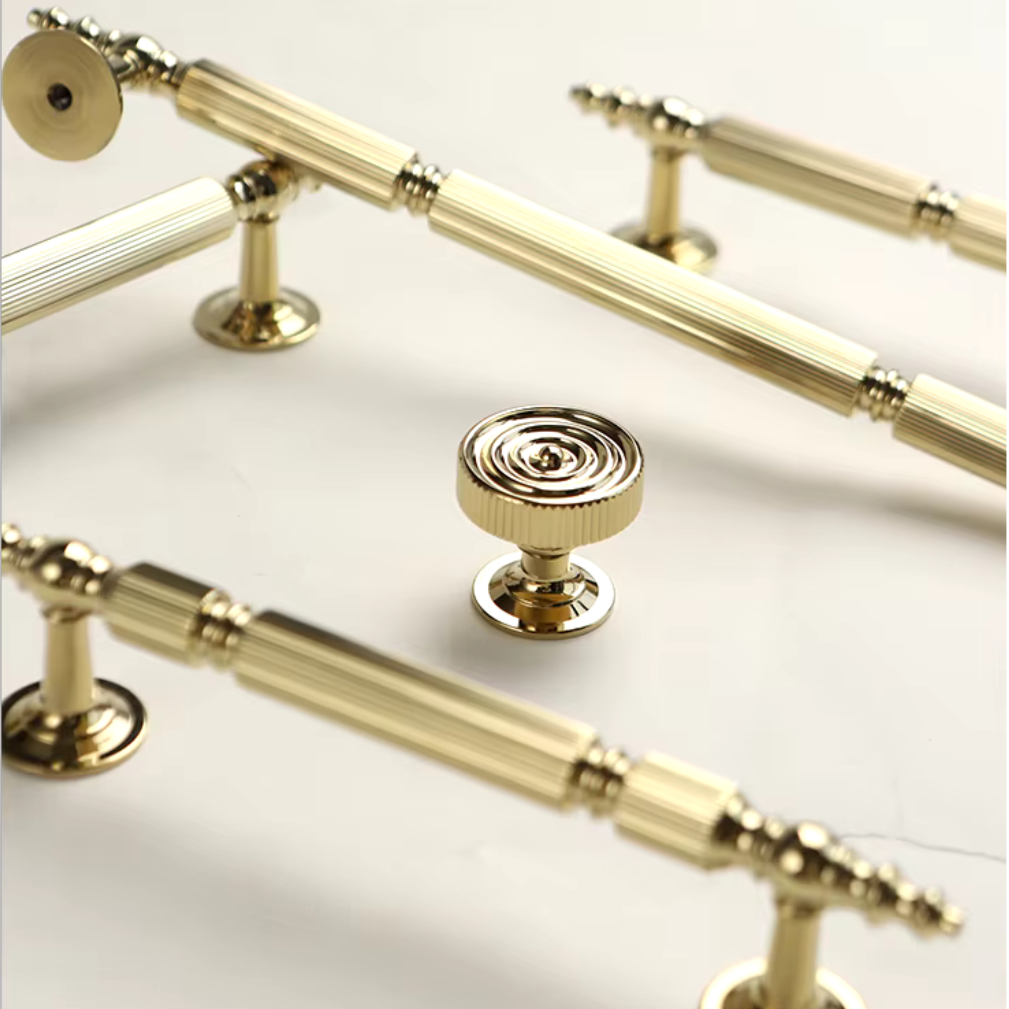 Polished Brass Lined Pulls | Aereus