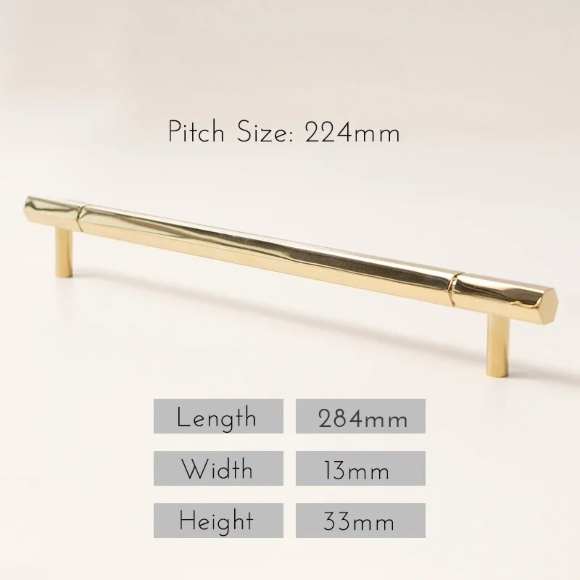 Polished Brass Hexagonal Handles | Lautitia