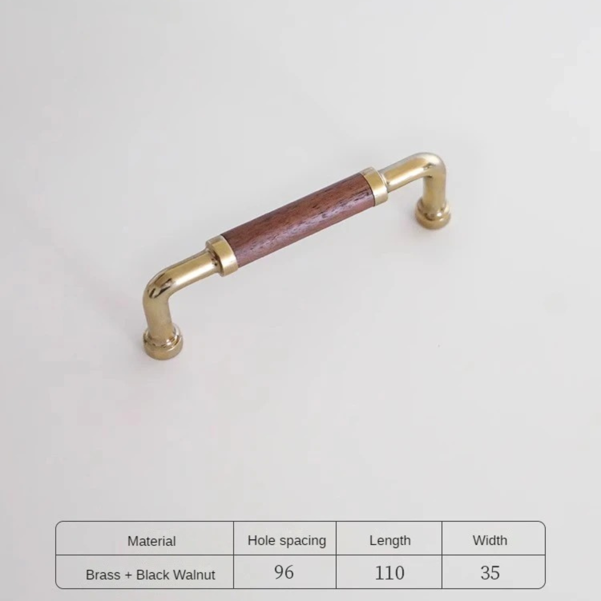 Wood & Brass Curved Pulls | Viverra