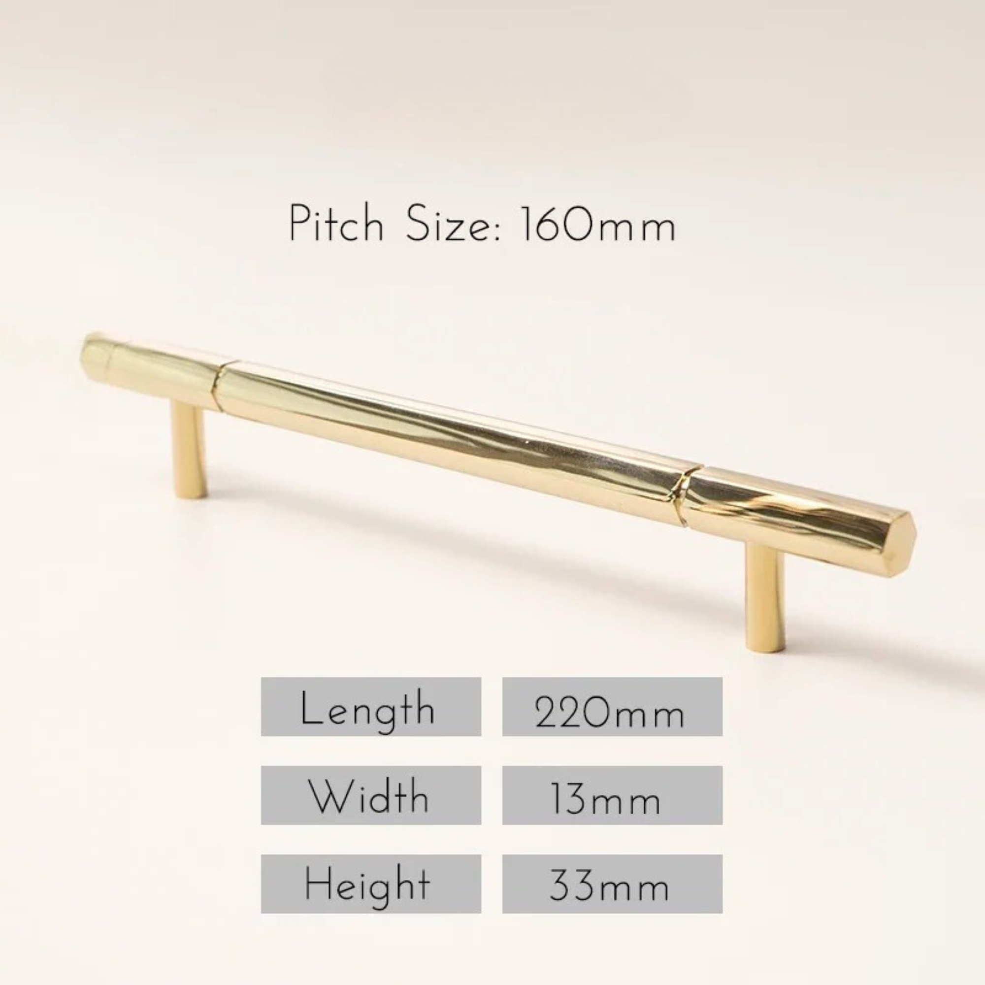 Polished Brass Hexagonal Handles | Lautitia