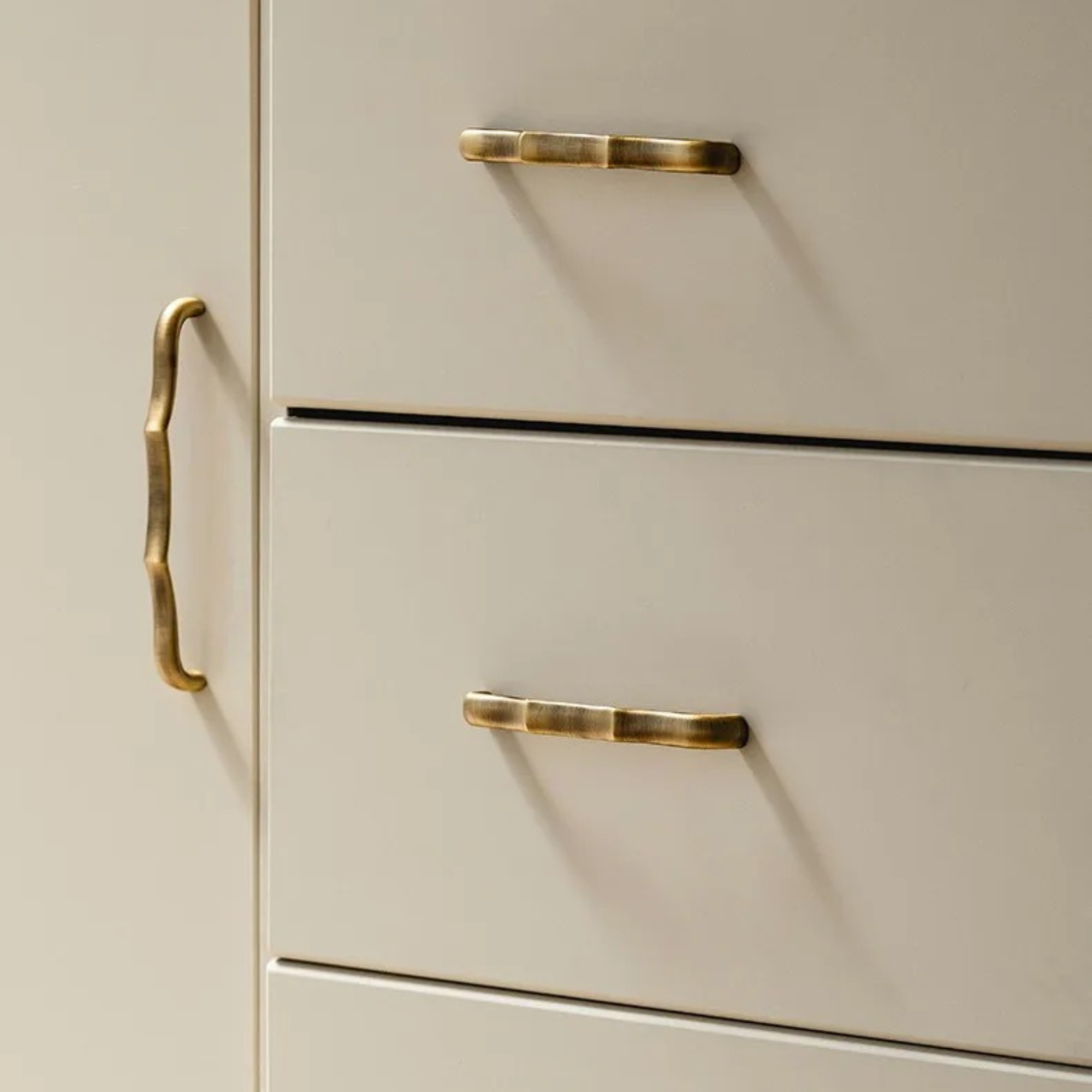 Wavey Brass Handles | Aequor