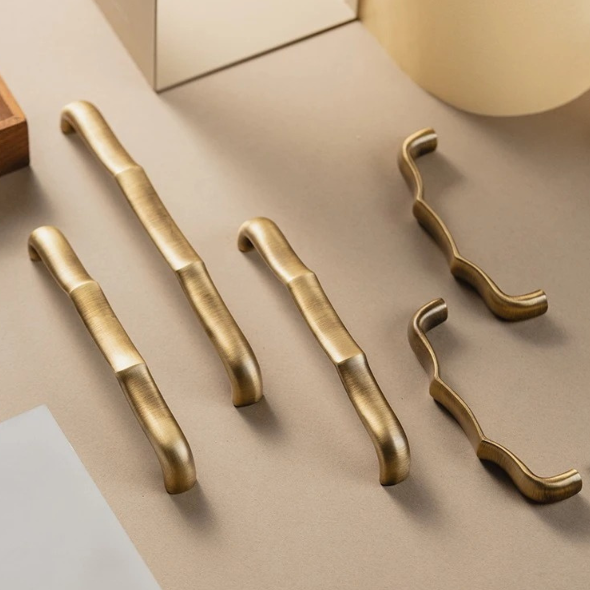 Wavey Brass Handles | Aequor