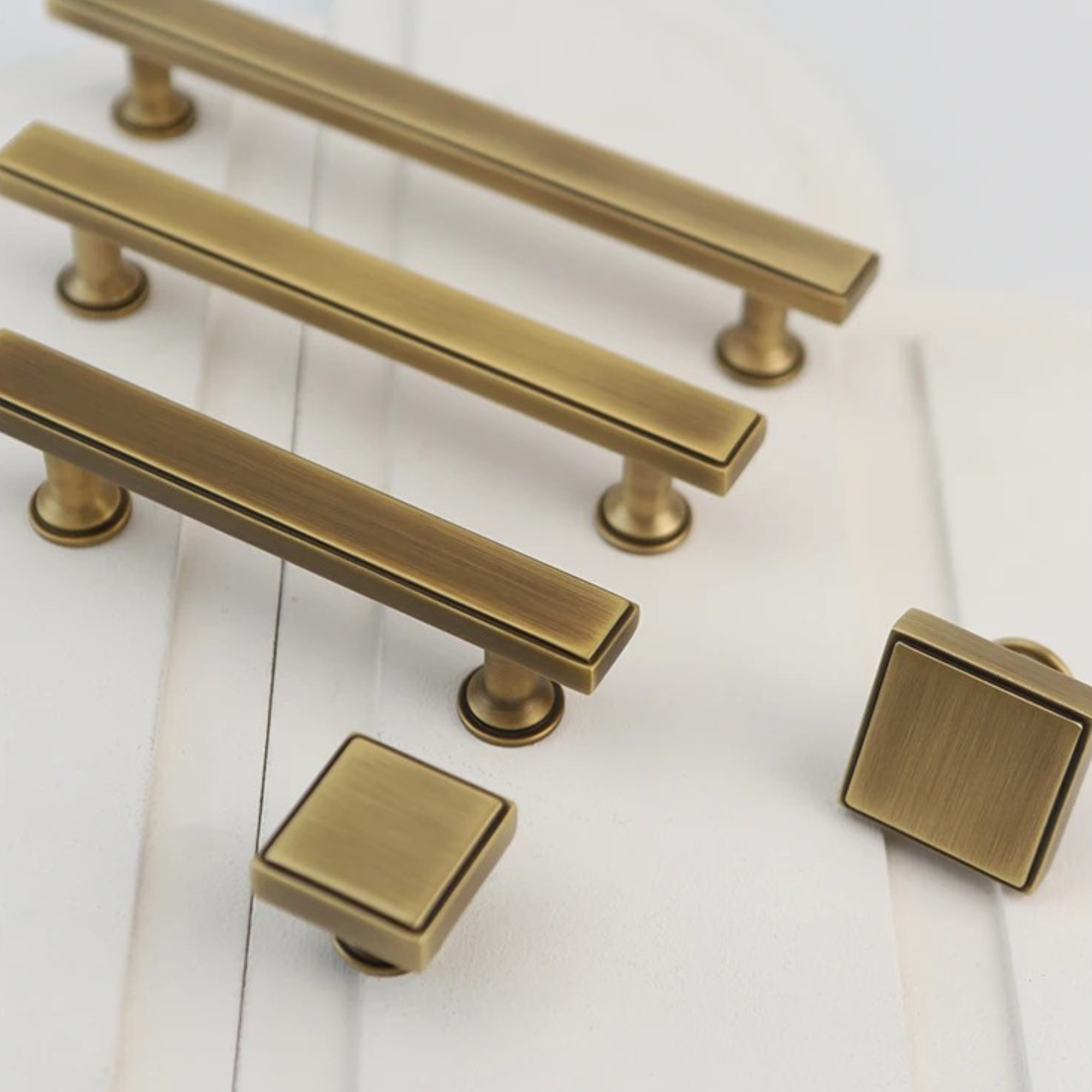 Antique Brass Rectangle Pulls | Norma
