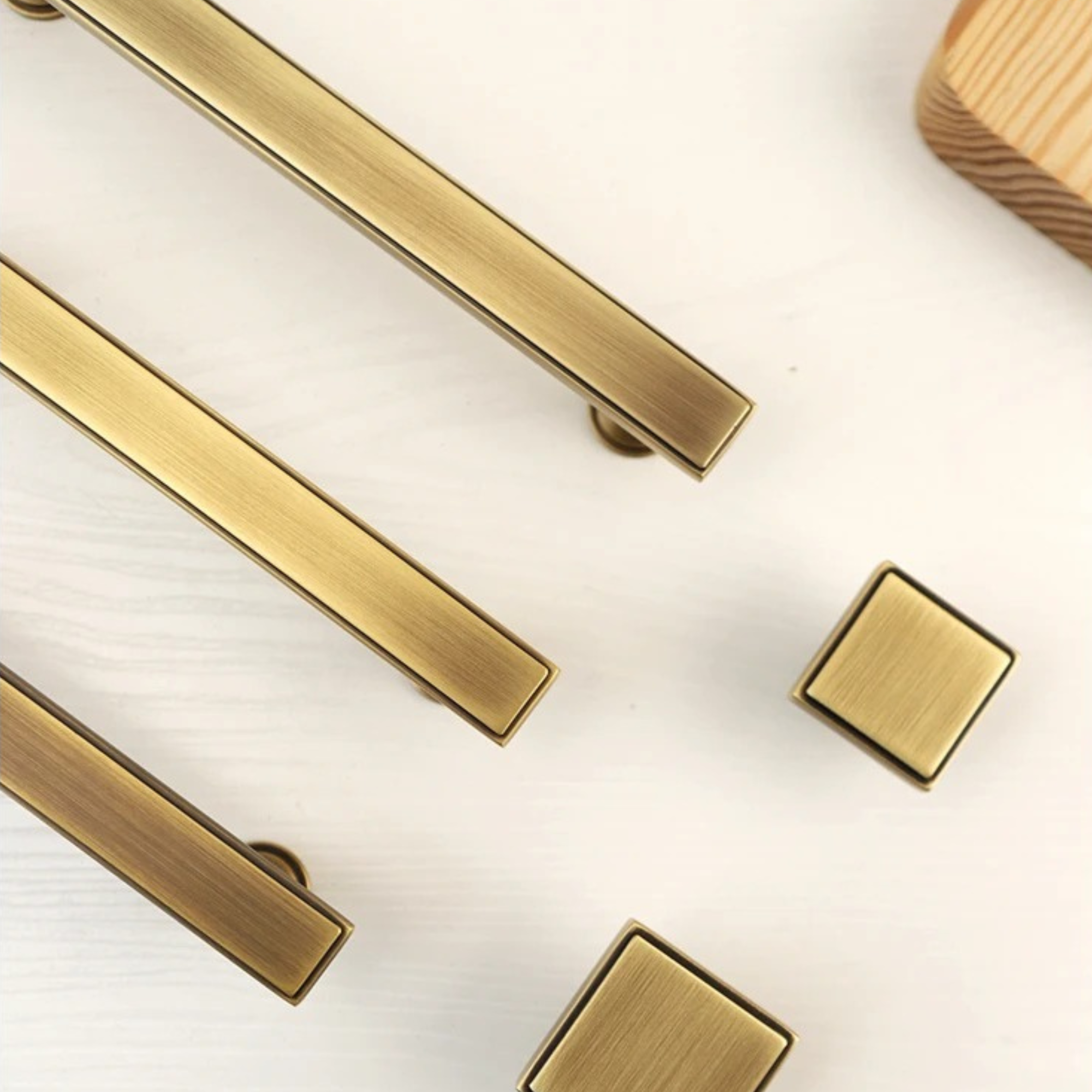 Antique Brass Rectangle Pulls | Norma