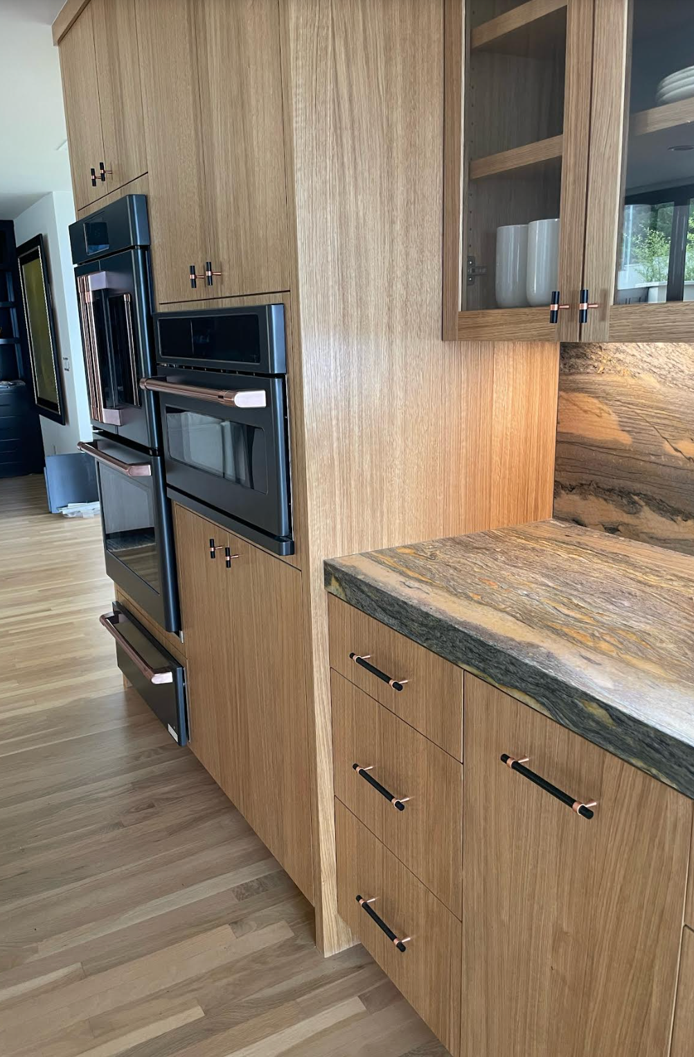 Black and Copper Cabinet Pulls | Knurled or Smooth | Ater Aes