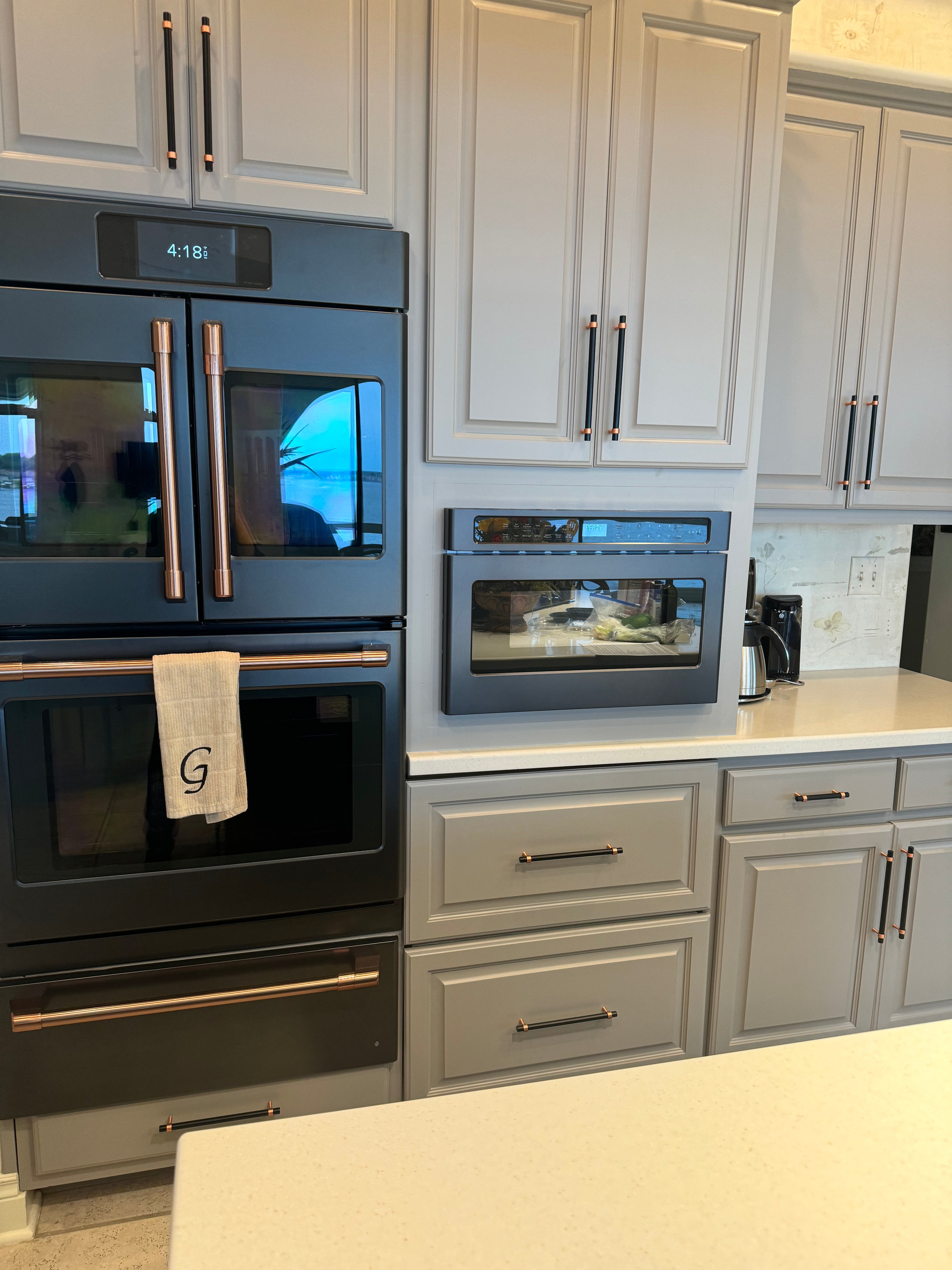 Black and Copper Cabinet Pulls | Knurled or Smooth | Ater Aes