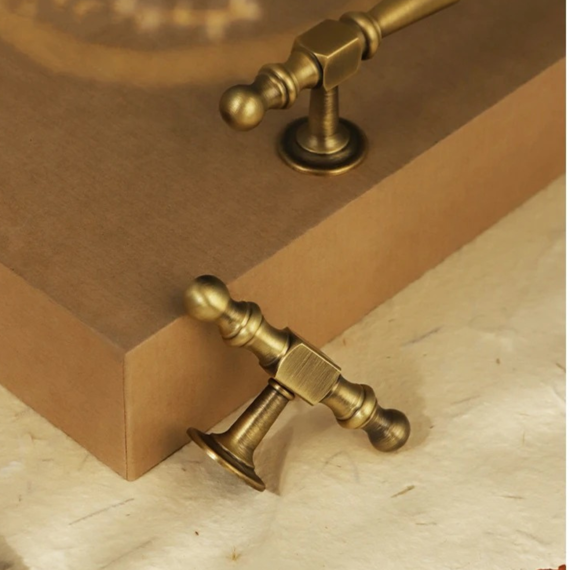 Antique Brushed Brass Drawer Pull | Croceus