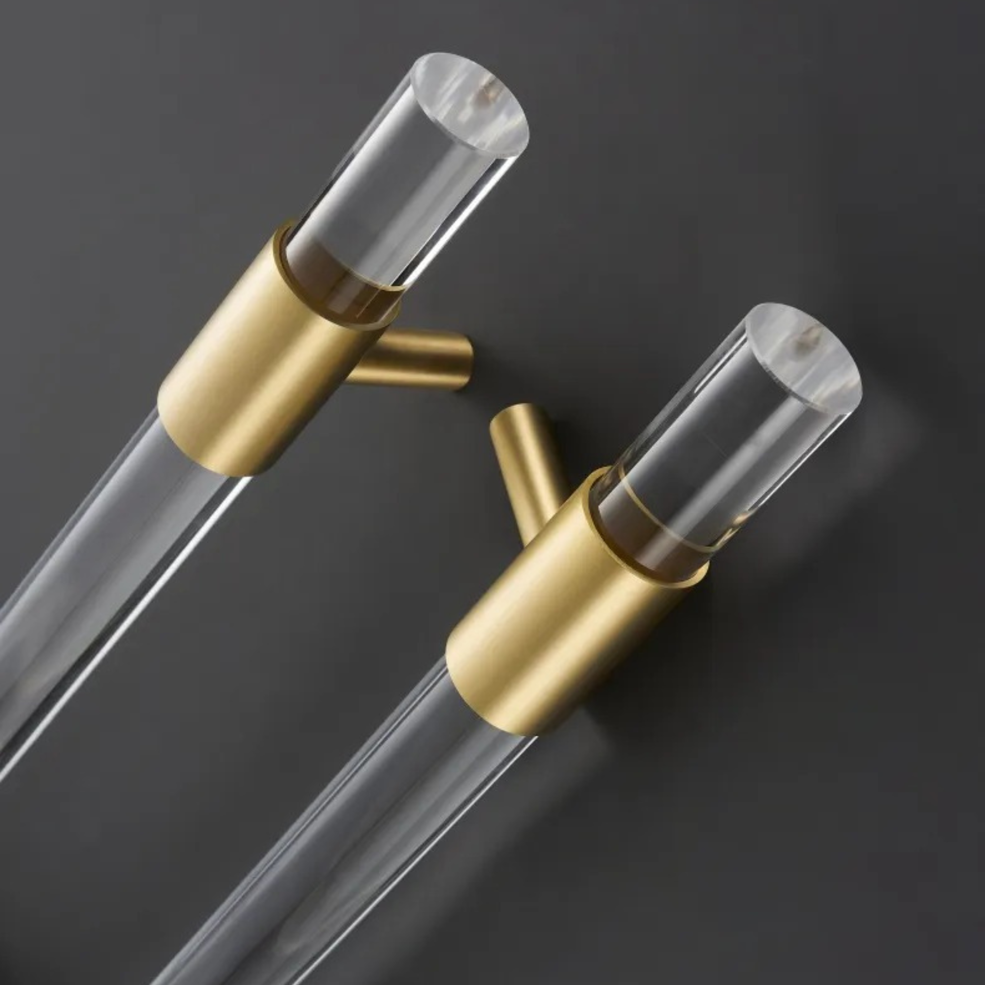 Acrylic & Brass Pull Handle | Purifico