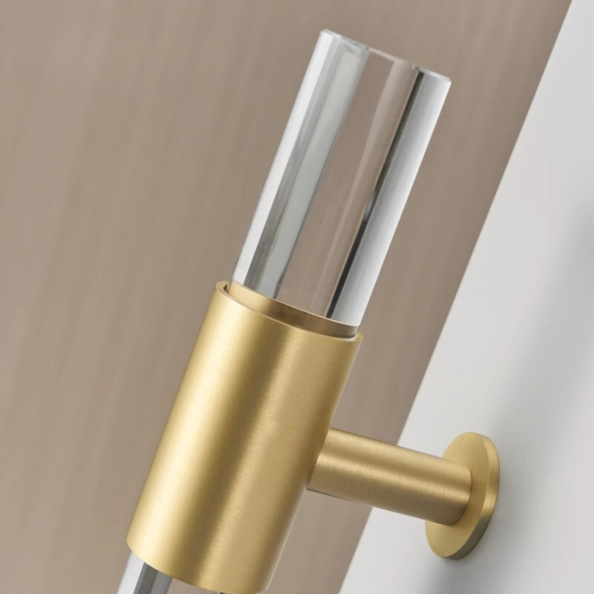 Acrylic & Brass Pull Handle | Purifico