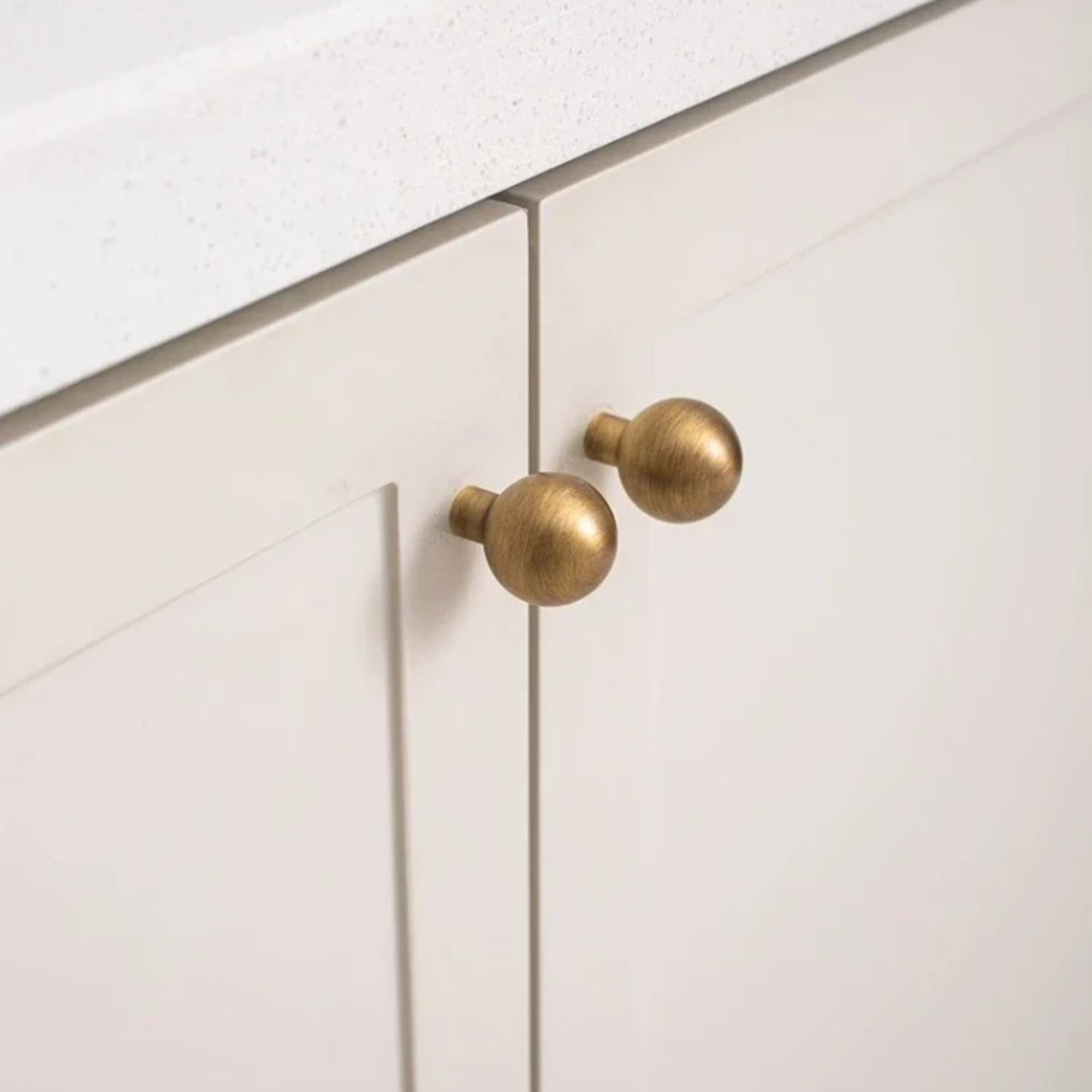Antique Brass Pulls With Sphere End | Corona
