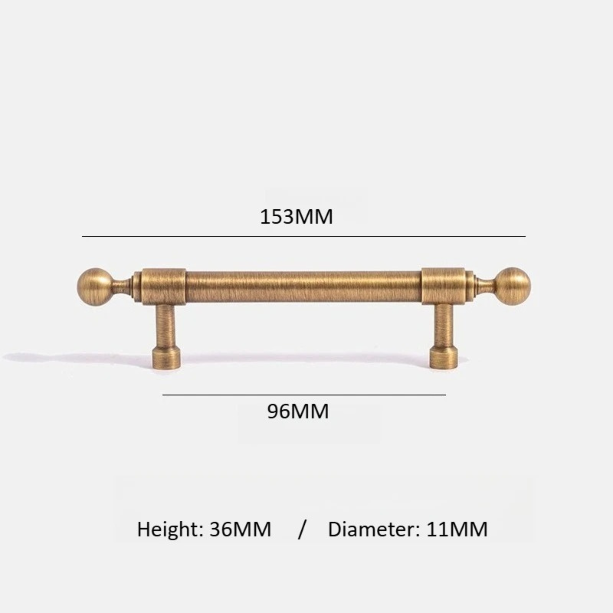 Antique Brass Pulls With Sphere End | Corona