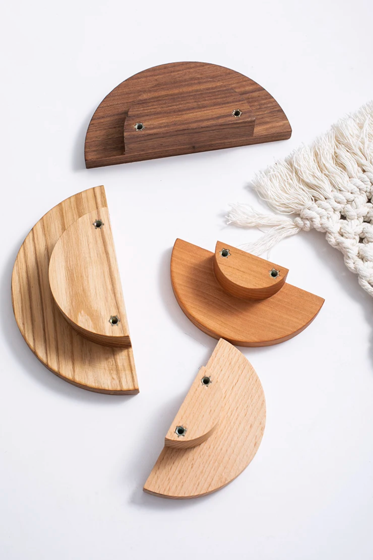 Wooden Half Moon Cabinet Pulls | Lignea Luna