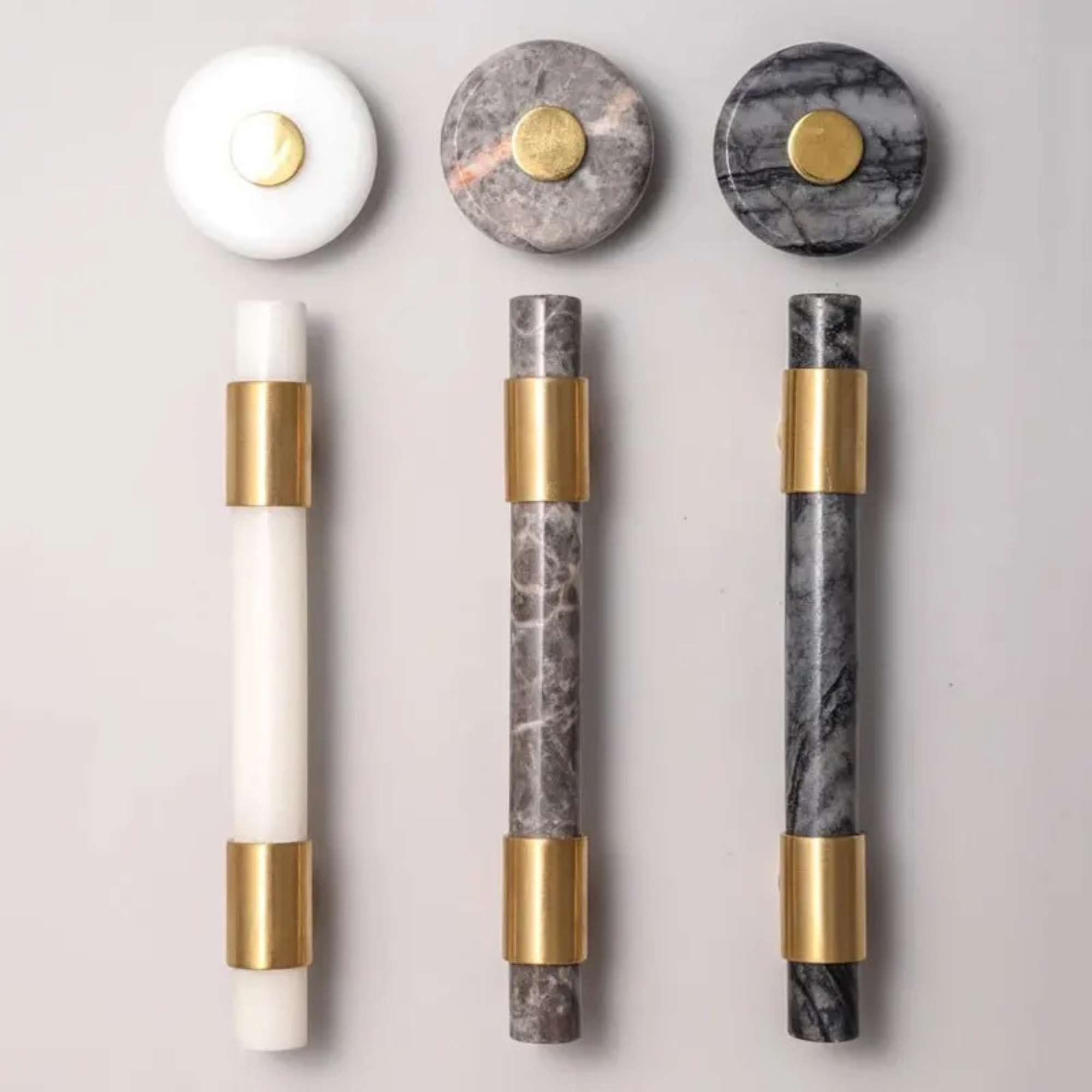 Marble & Brass Cabinet Pulls | Petra