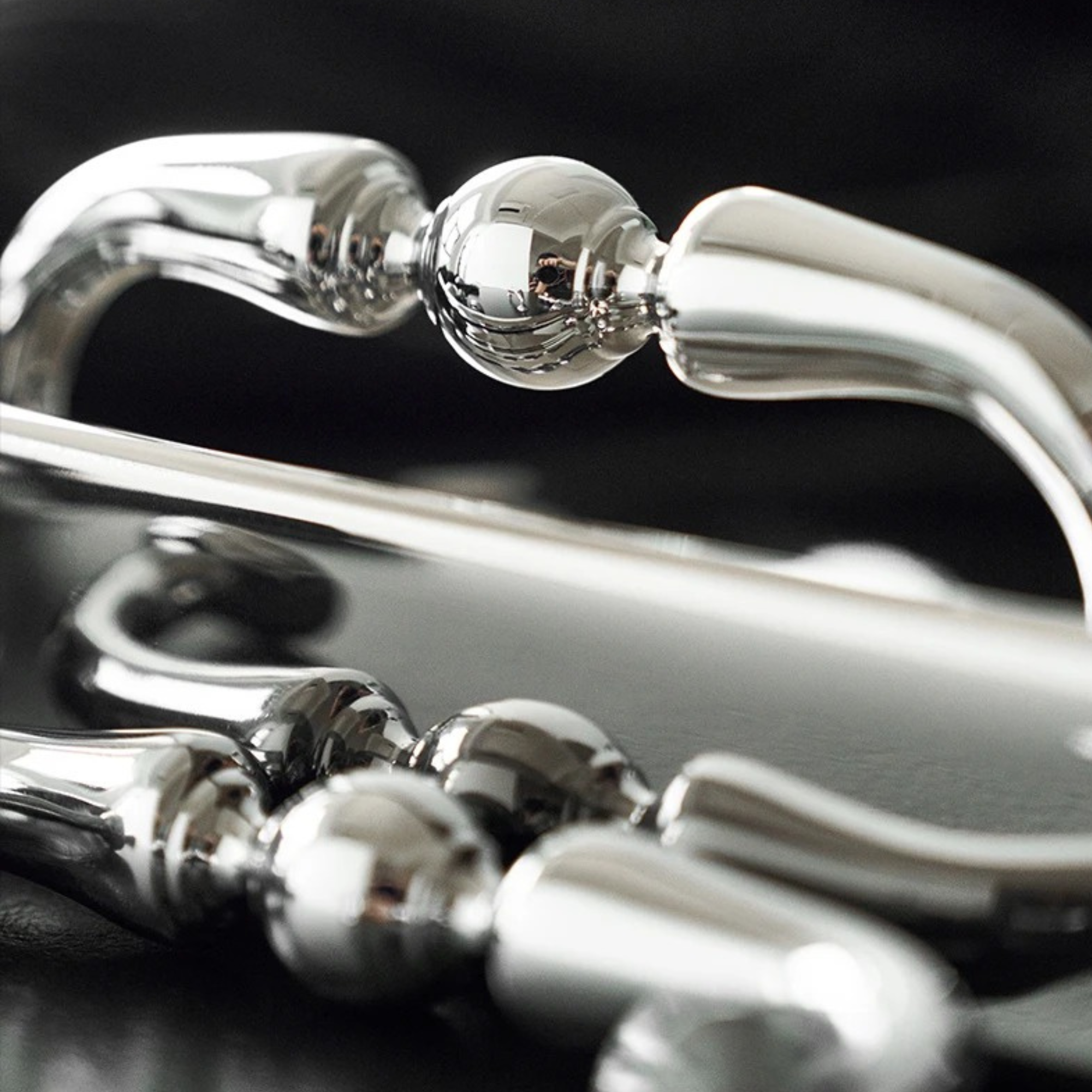 Polished Chrome Curved Pulls | Orbis Nitidus