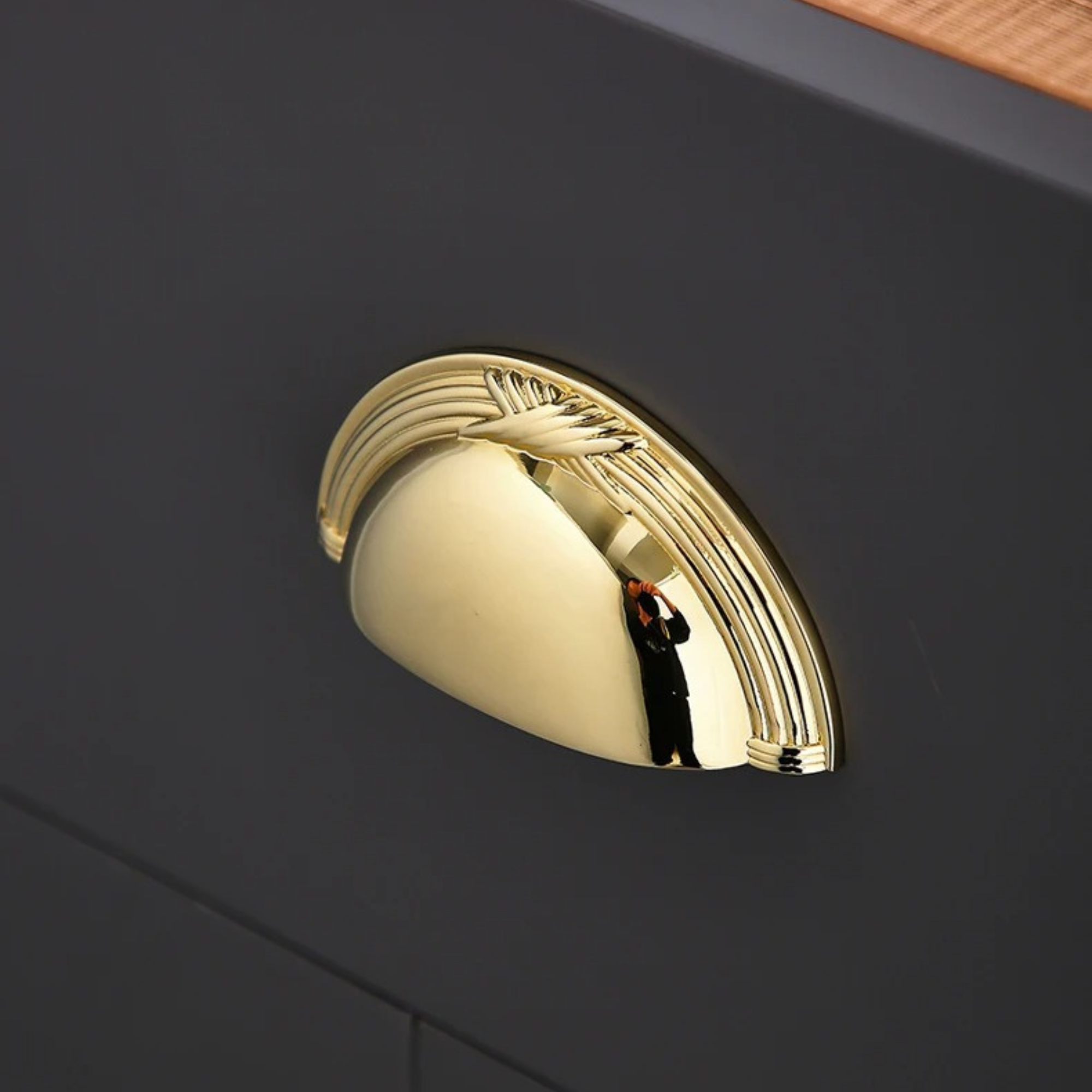 Polished Brass Cup Pull Handle | Calix