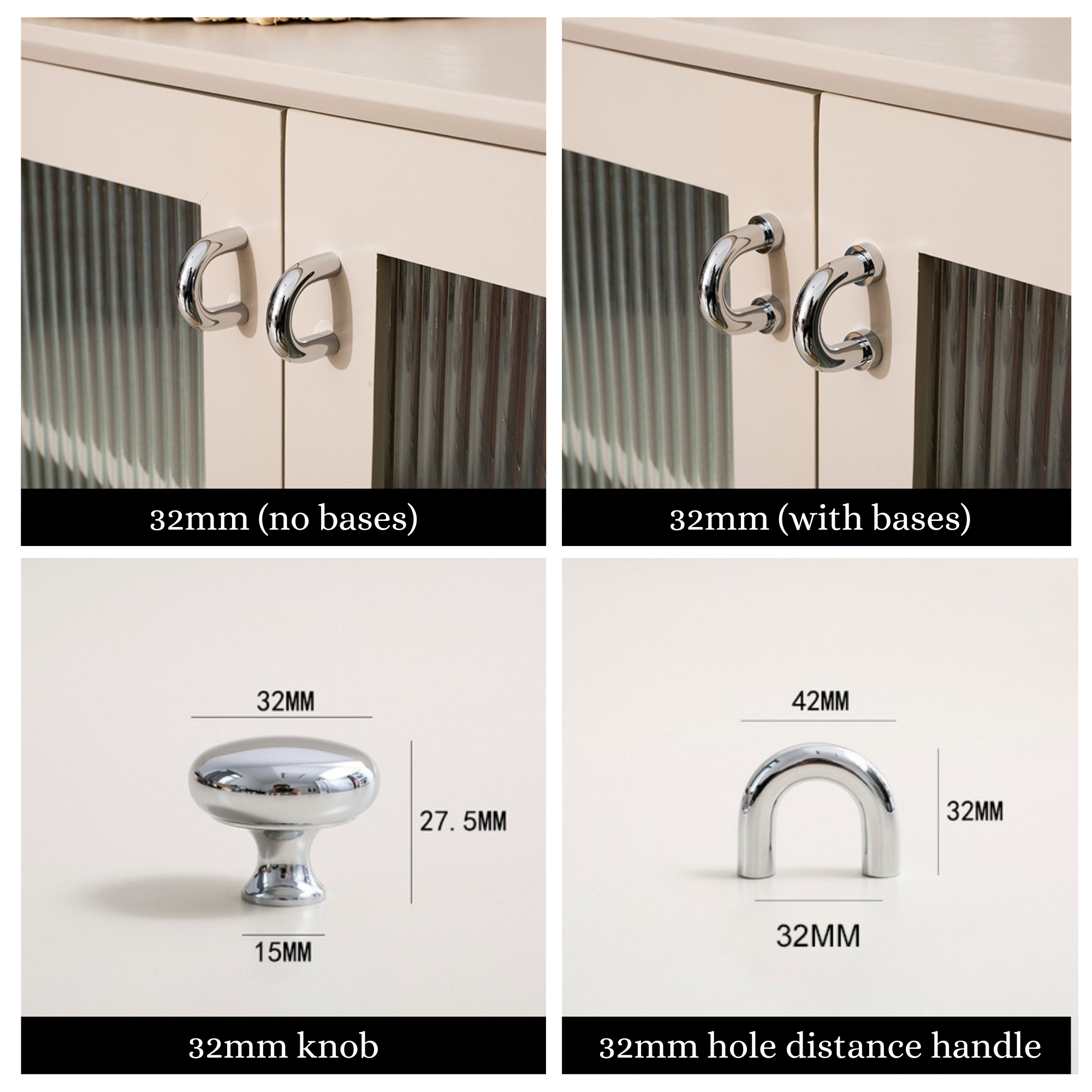 Minimalist Polished Chrome Handles | Caelum