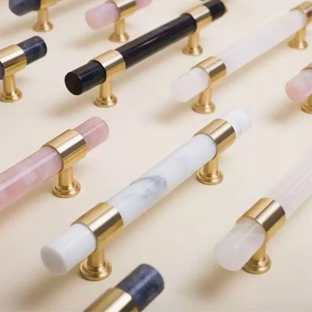 Marble & Brass Cabinet Pulls | Luxury Home | Cabinet Knobs – The ...