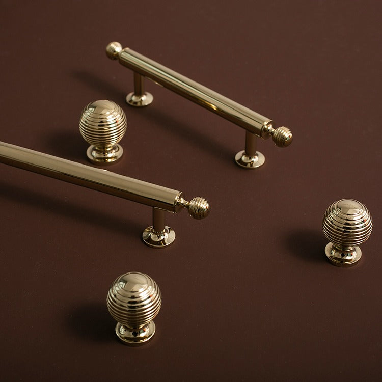 Polished Brass Cabinet Pulls | Beehive | Aurea Caelum