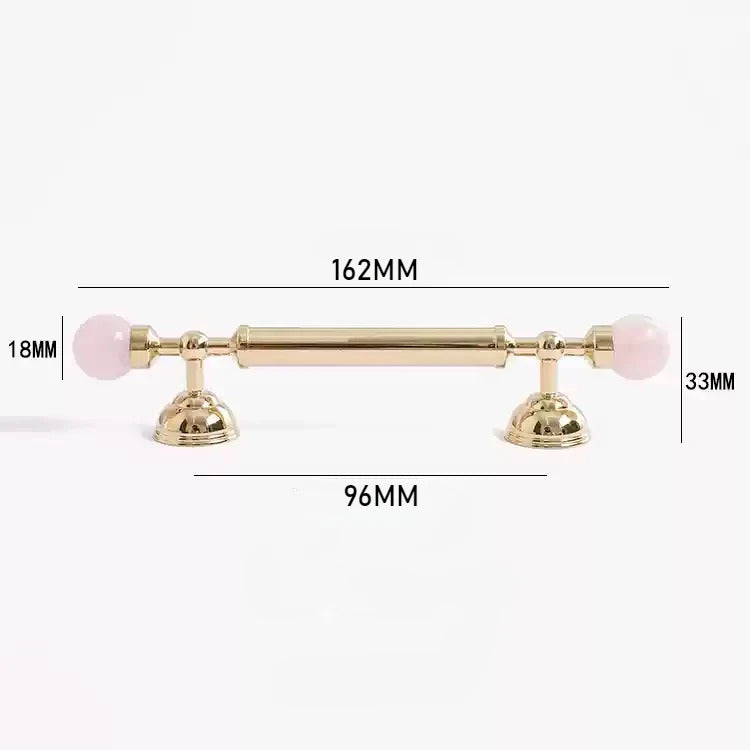 Polished Brass & Stone Pulls | Saxum Sculptum