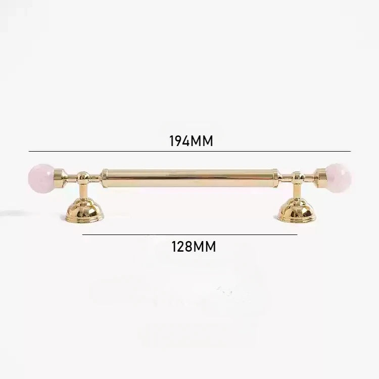 Polished Brass & Stone Pulls | Saxum Sculptum