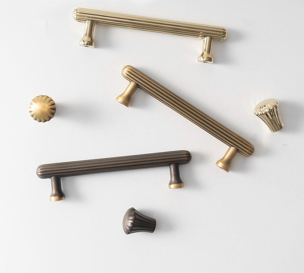 Lined Brass Cabinet Pulls | Luceat